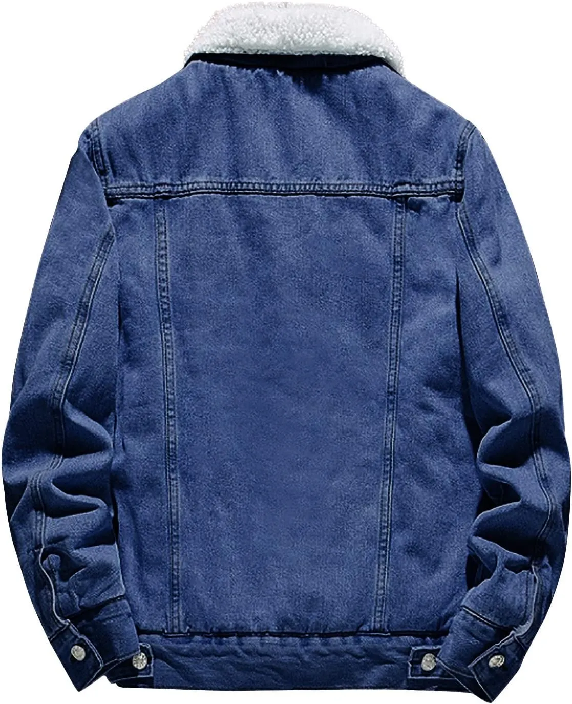 Fashion Jackets for Men Men's Winter Lined Denim Jacket Windbreaker Trucker Wool Mens Jackets