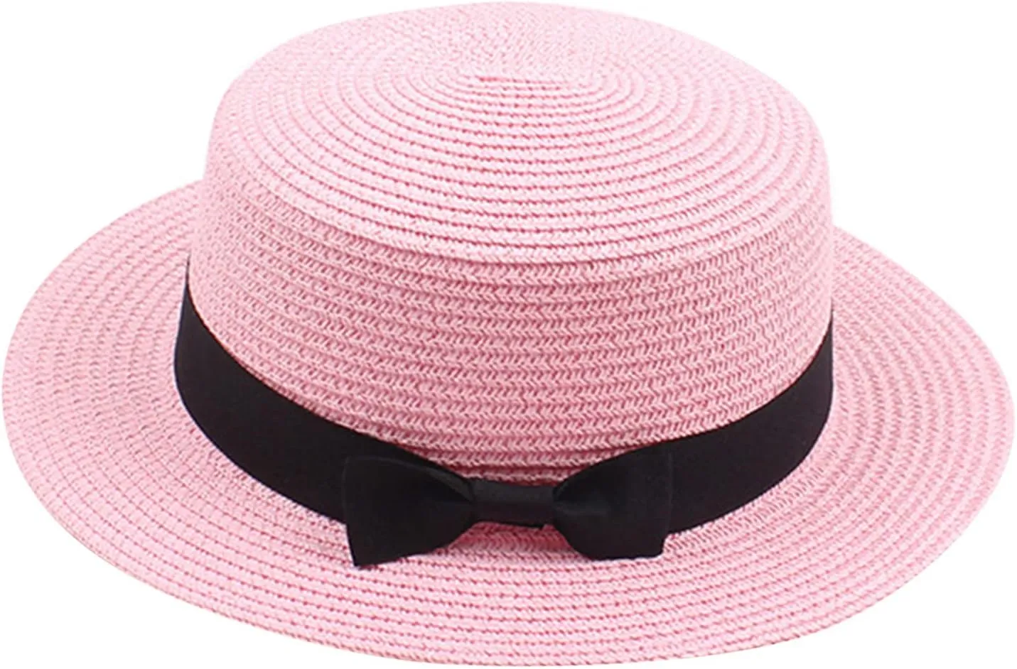 Fashion Panama Straw Hats for Girls and Boys Summer Leisure Wide Brim Fedora Caps Outdoors Beach Sun Hats UV Protection Kids