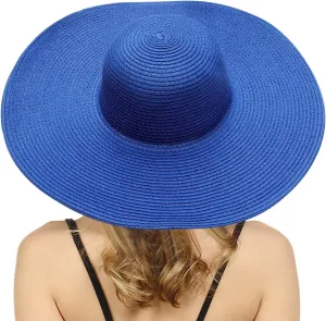 Fashion Wide Brim Straw Hats for Womens Summer Foldable Big Floppy Beach Sun Hats Ladies UV UPF 50  Vacation Outdoor Caps