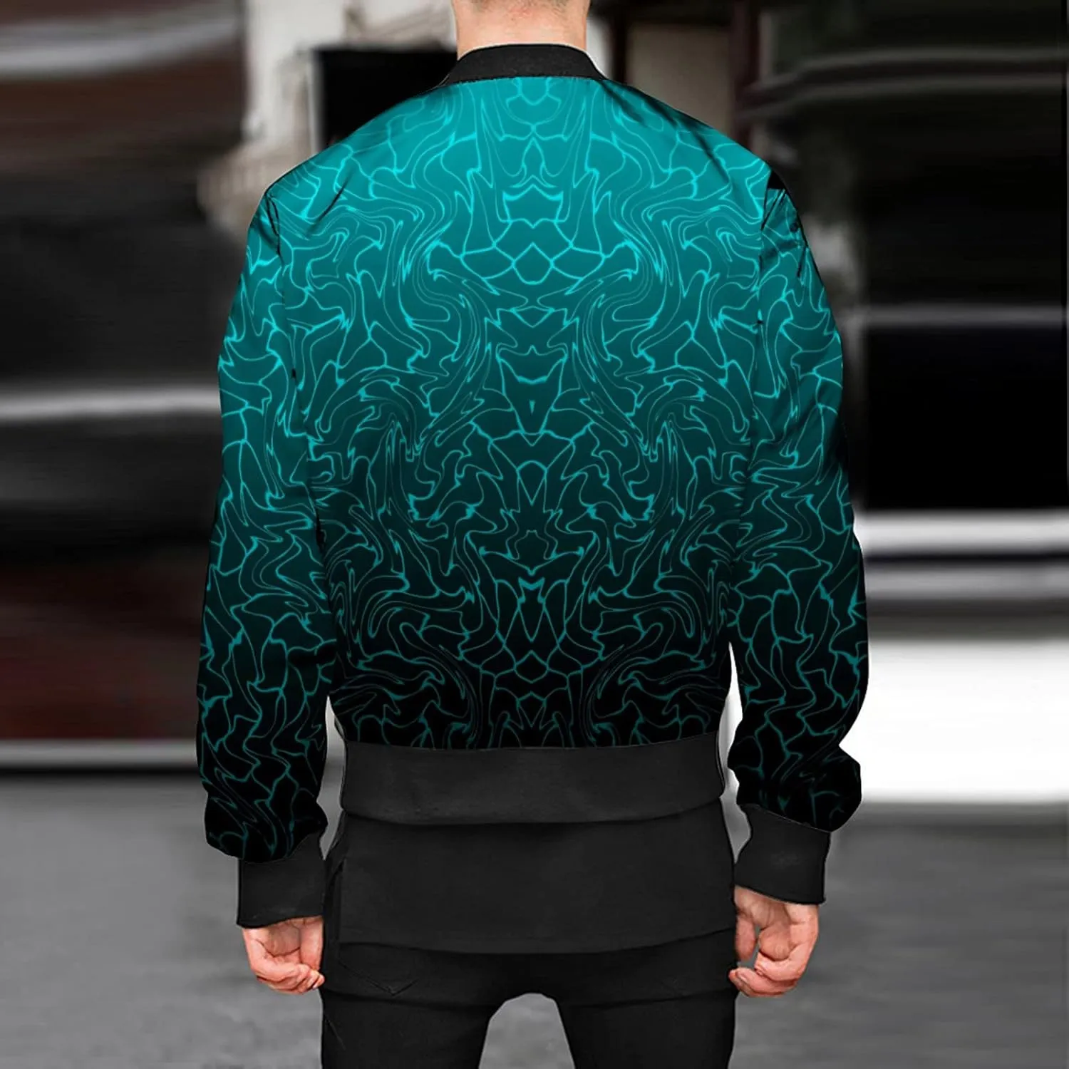 Faux Fur Jacket Men Mens Lightweight Jacket Autumn and Winter Printed Thin Jackets Casual Versatile Printed Jackets