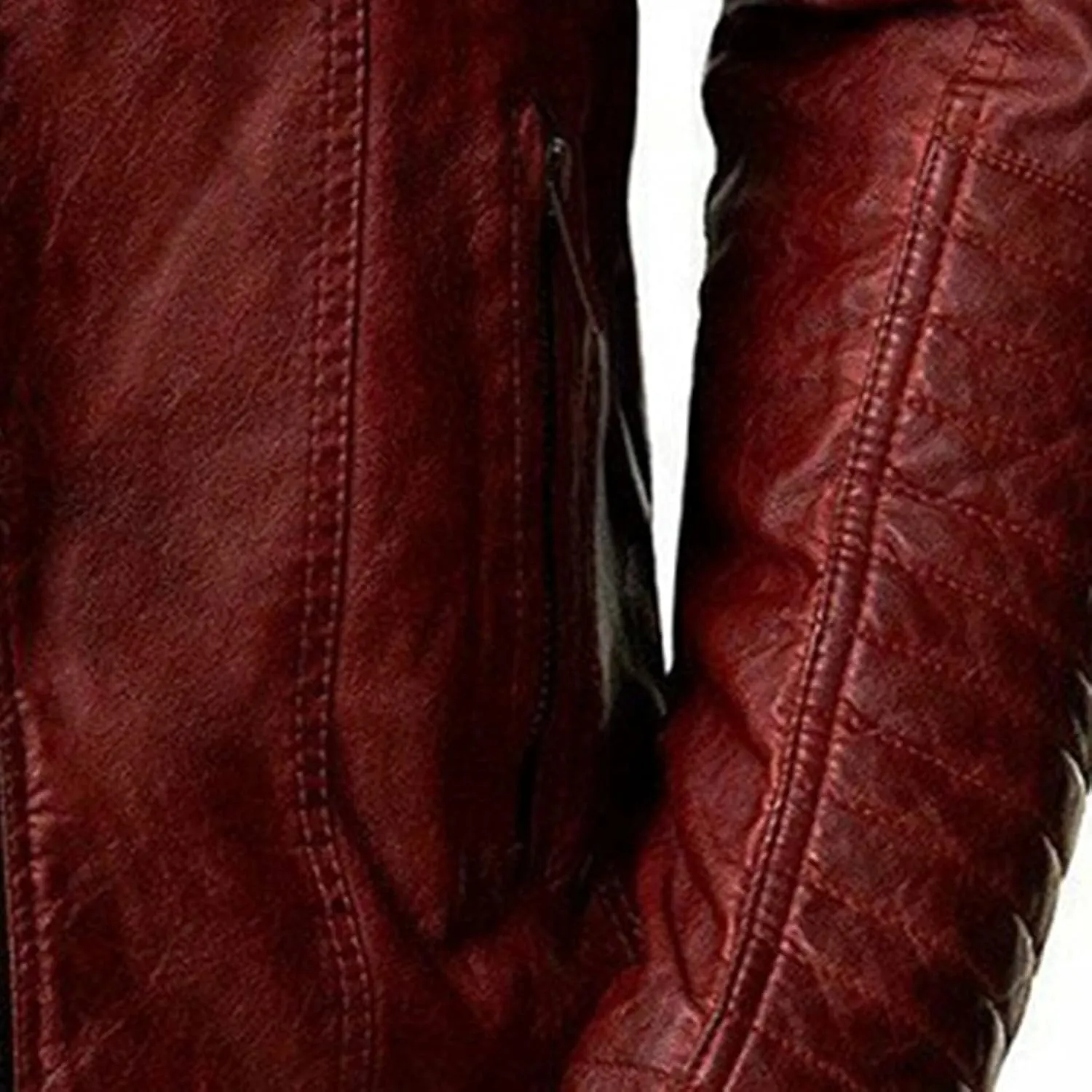 Faux Leather Jacket Men Slim Fit Racer Motorcycle Jackets Moto Coats Zip-Up Casual Biker Bomber Jacket