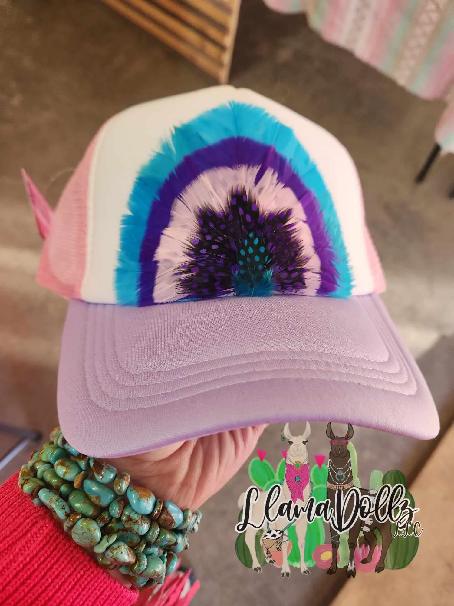 Feather Trucker Hat