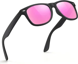 FEIDUSUN Sunglasses Men Polarized Sunglasses for Mens and Womens,Black Retro Sun Glasses Driving Fishing UV Protection