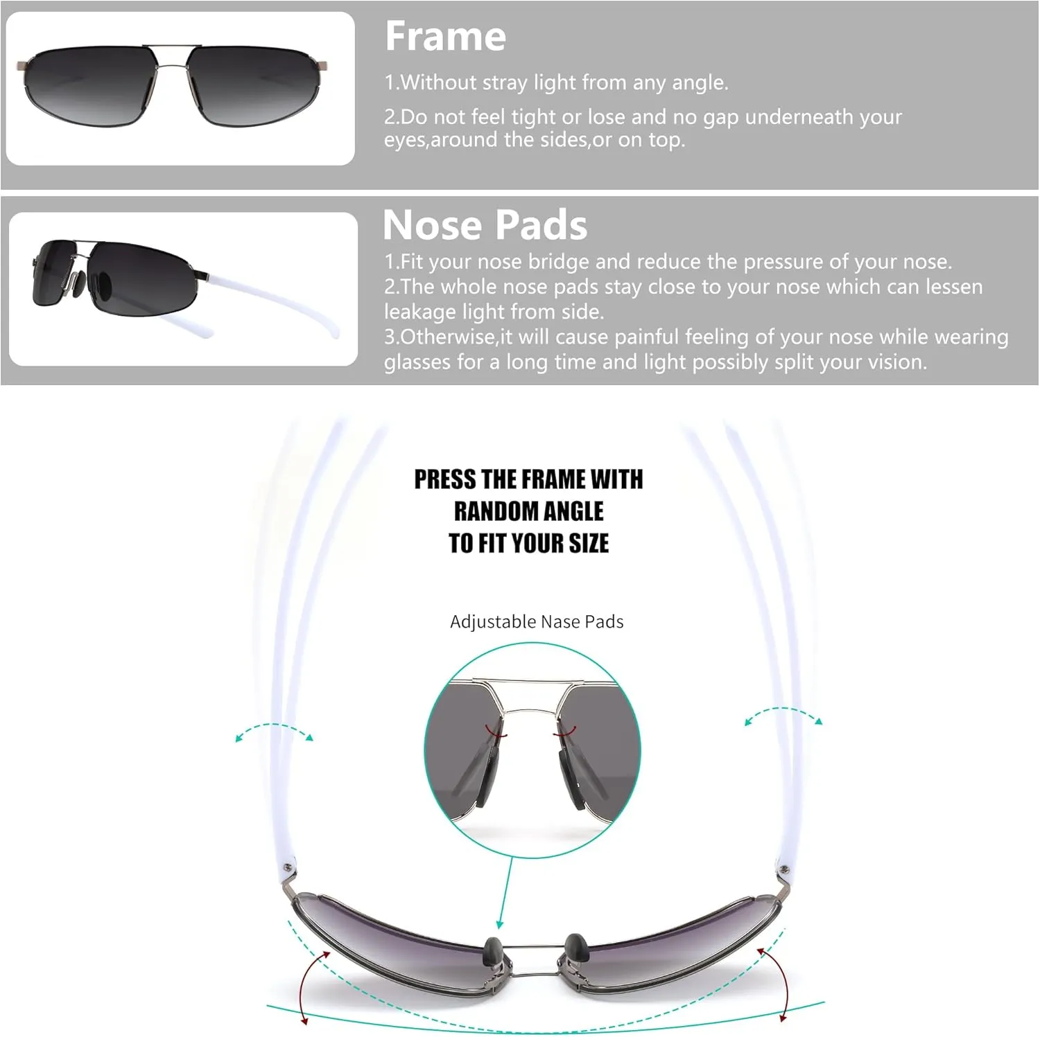 FEISEDY Vintage Sunglasses Men Polarized, Aviator Metal Frame Lightweight, Driving Fishing Running B0057
