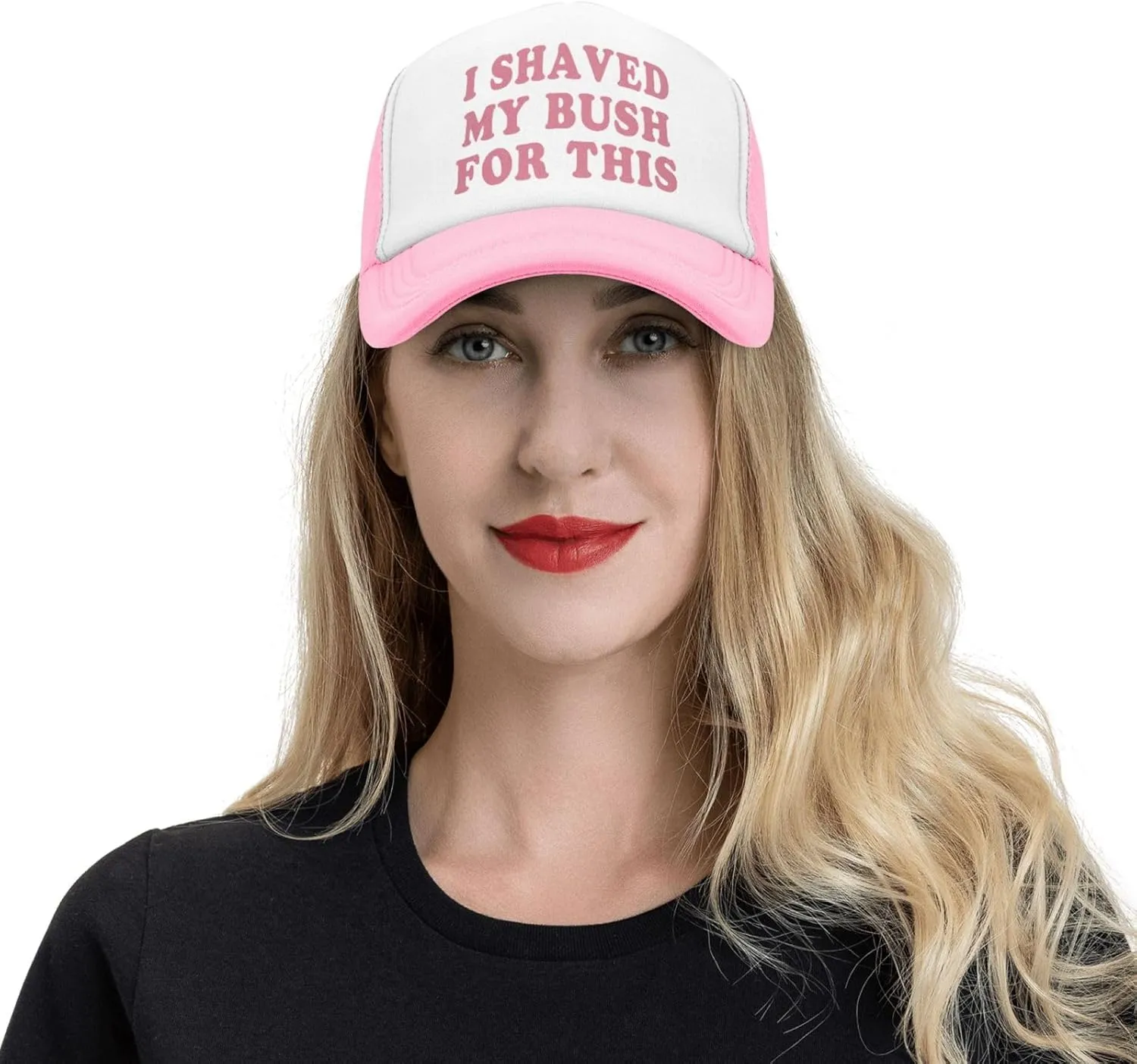 Funny Trucker Hats for Women Pink Hot Pink Men Funny Gag Baseball Hat for Girls Humor Gift Men
