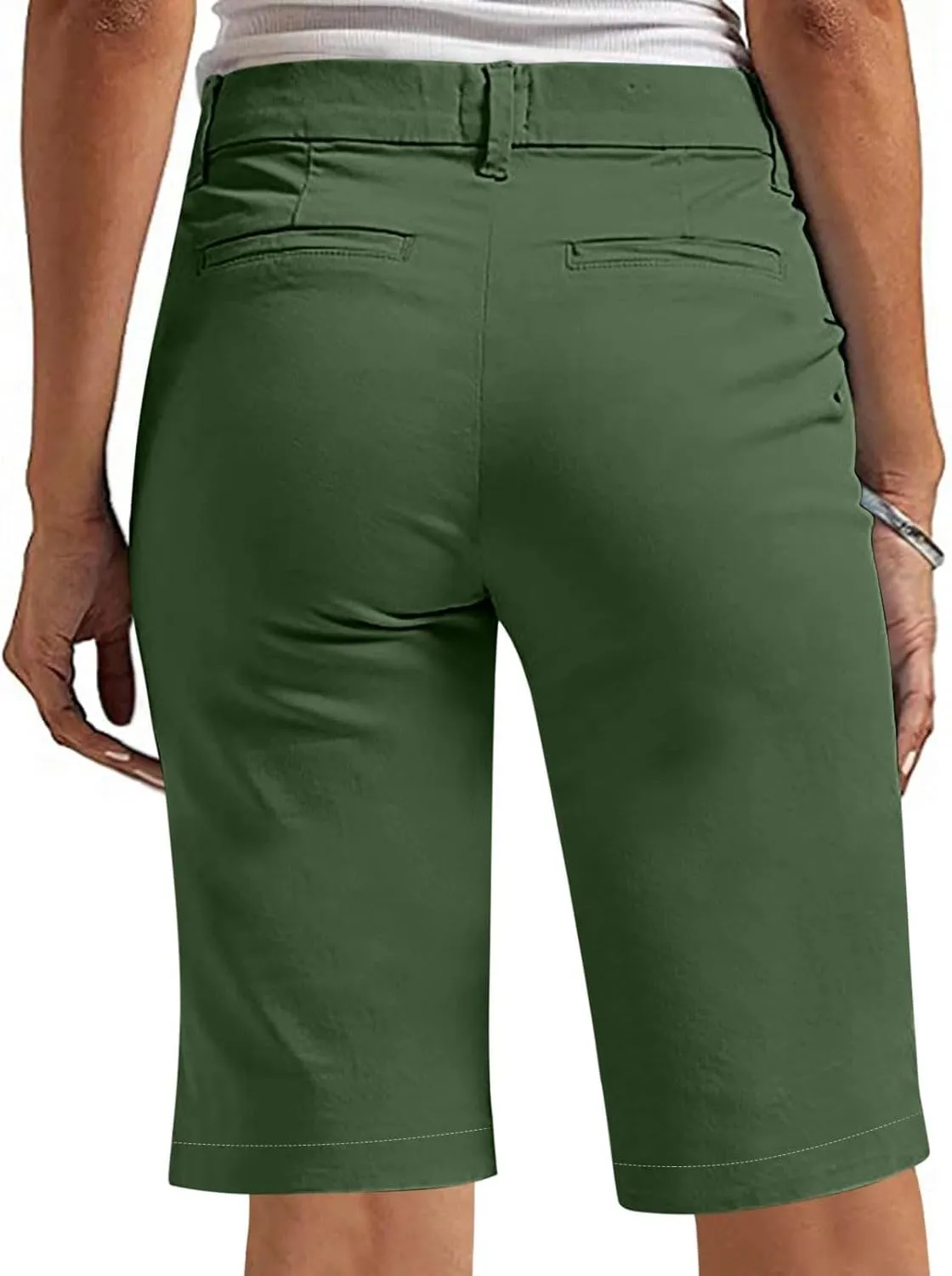 GOFULY Bermuda Shorts for Women Trendy 2025 Summer High Waisted Shorts Casual Straight Leg Comfy Solid Outfits with Pockets