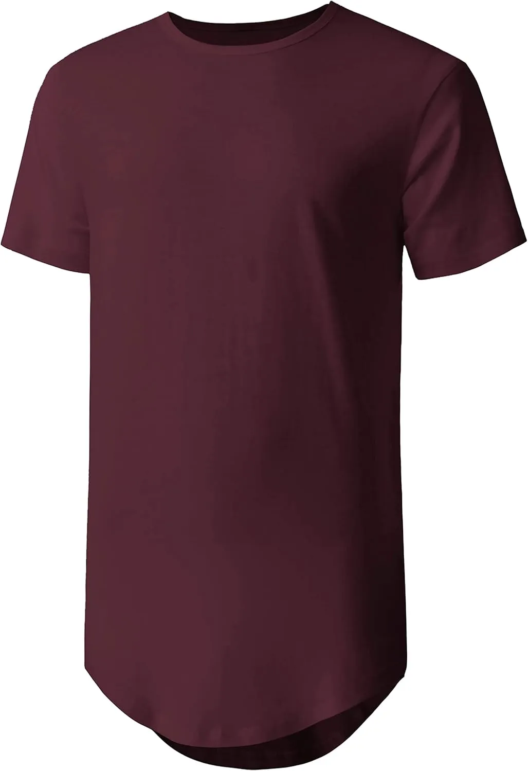 Hat and Beyond Mens Hipster Curve Hem Droptail Tee Premium Longline T Shirts