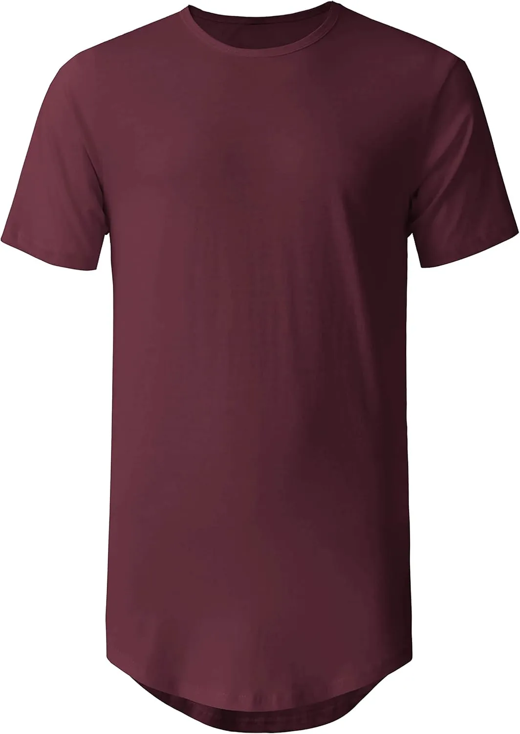 Hat and Beyond Mens Hipster Curve Hem Droptail Tee Premium Longline T Shirts