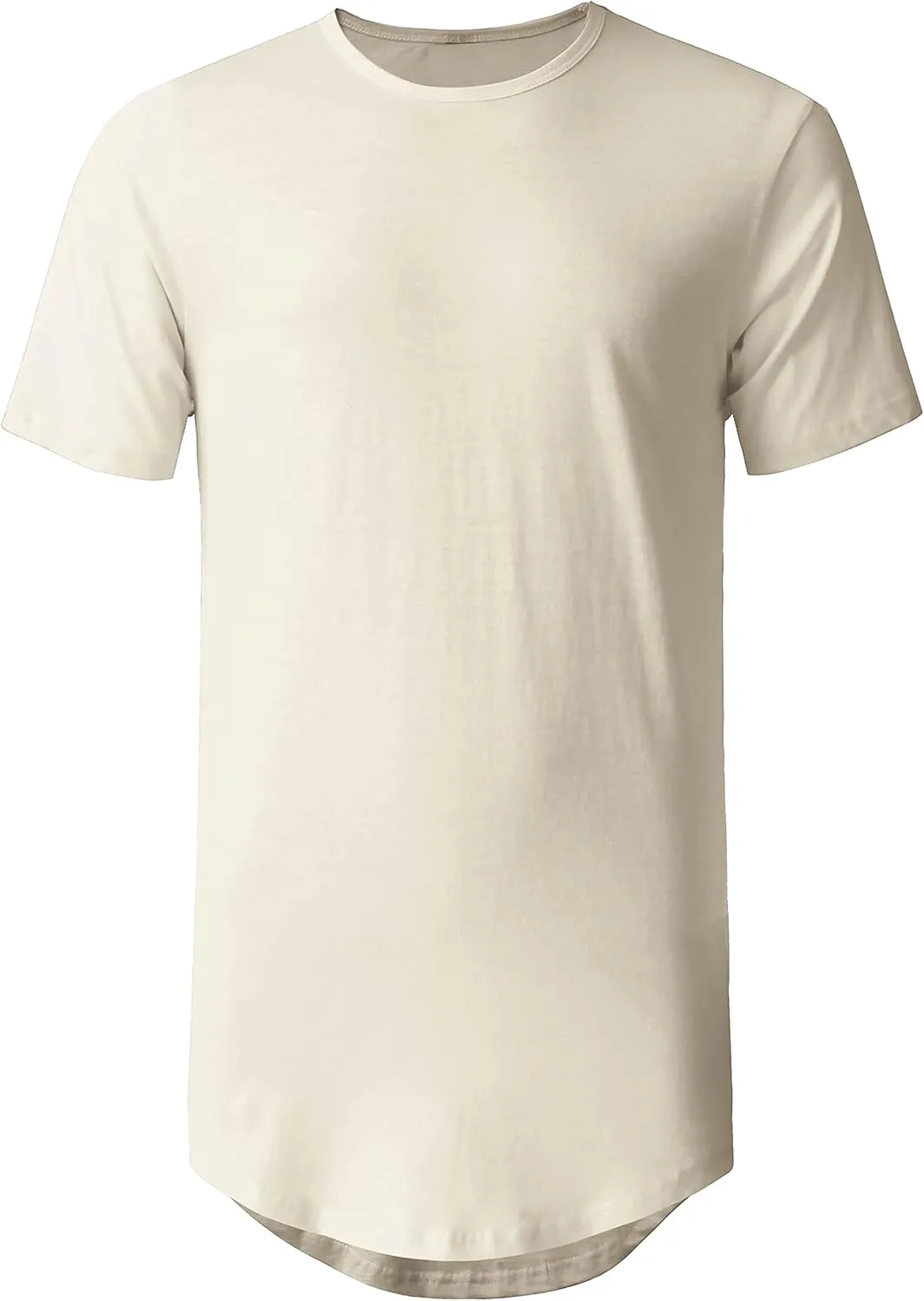 Hat and Beyond Mens Hipster Curve Hem Droptail Tee Premium Longline T Shirts