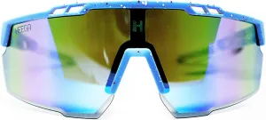 Heega Falcon X Polarized Half Frame Sports Sunglasses Cricket | Cycling | Baseball Sunglasses, Blue