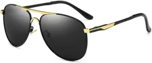HMRGLMIE-Polarized Sunglasses Men Women Driving Fishing Retro Sun Glasses Male Metal Sunglasses For Man UV400