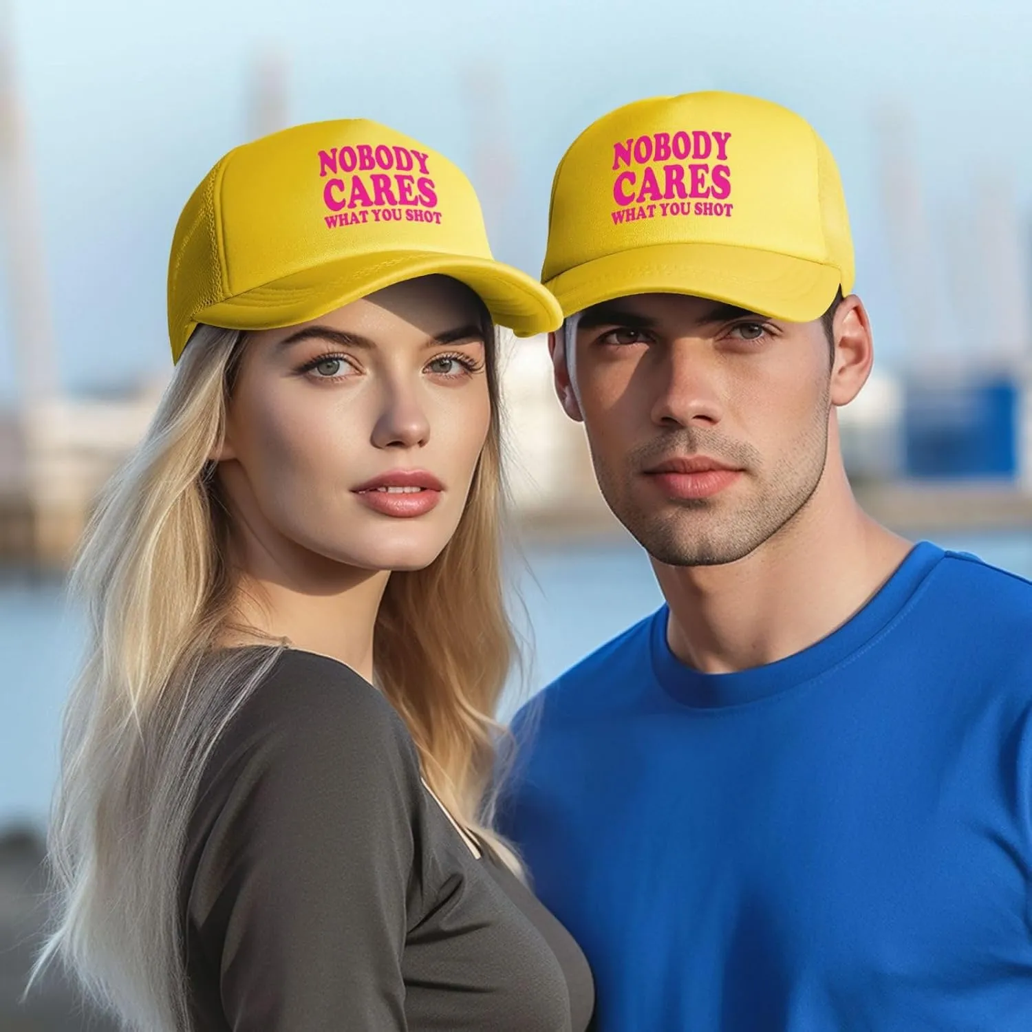 Hot Pink-Nobody Cares What You Shot Funny Trucker Hat for Men Women Adults Humor Gift Baseball Cap
