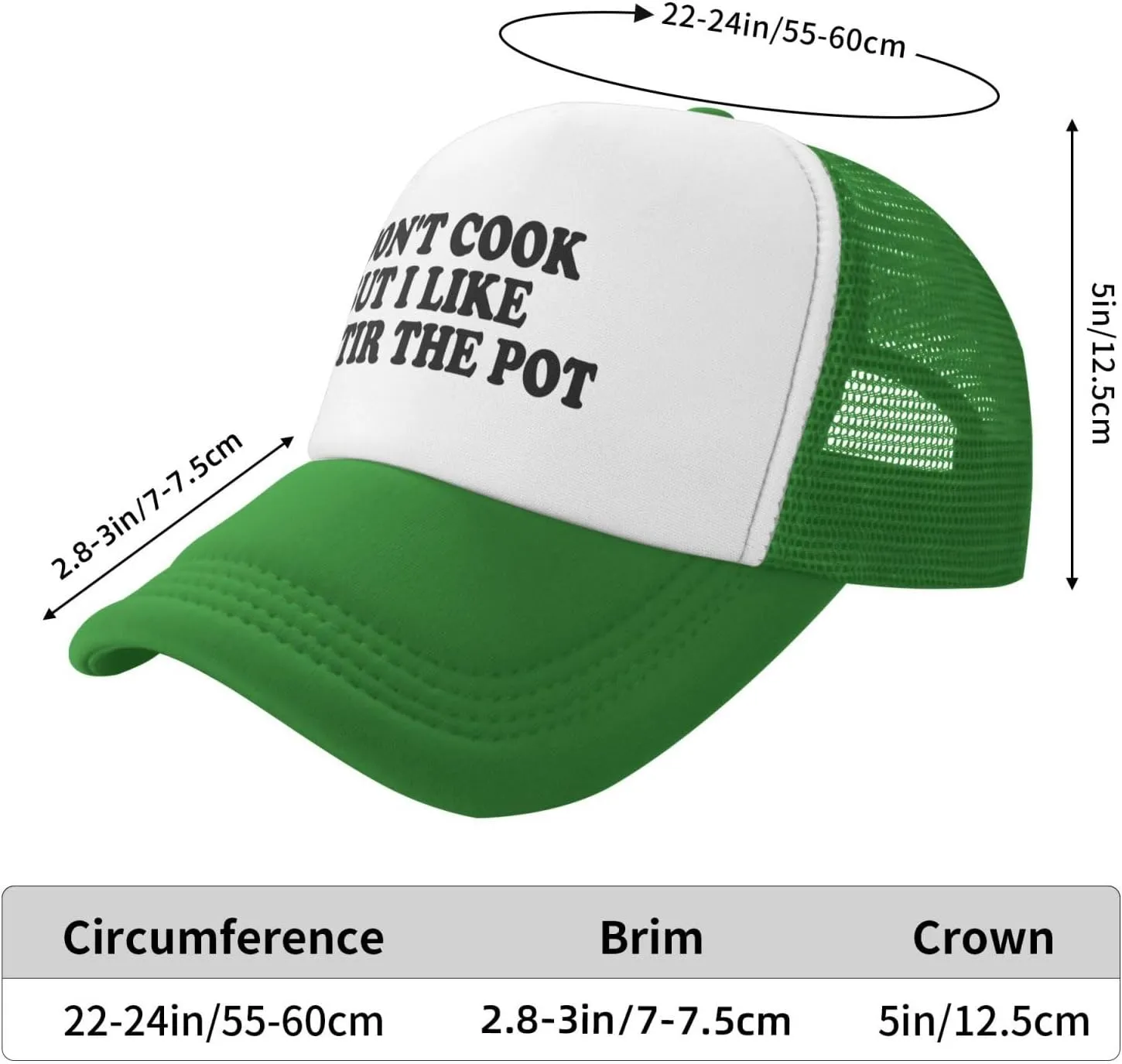 I Don't Cook But I Like to Stir The Pot Trucker Hat Funny Hats Men Women Adult Dirty Humor Vintage Baseball Cap