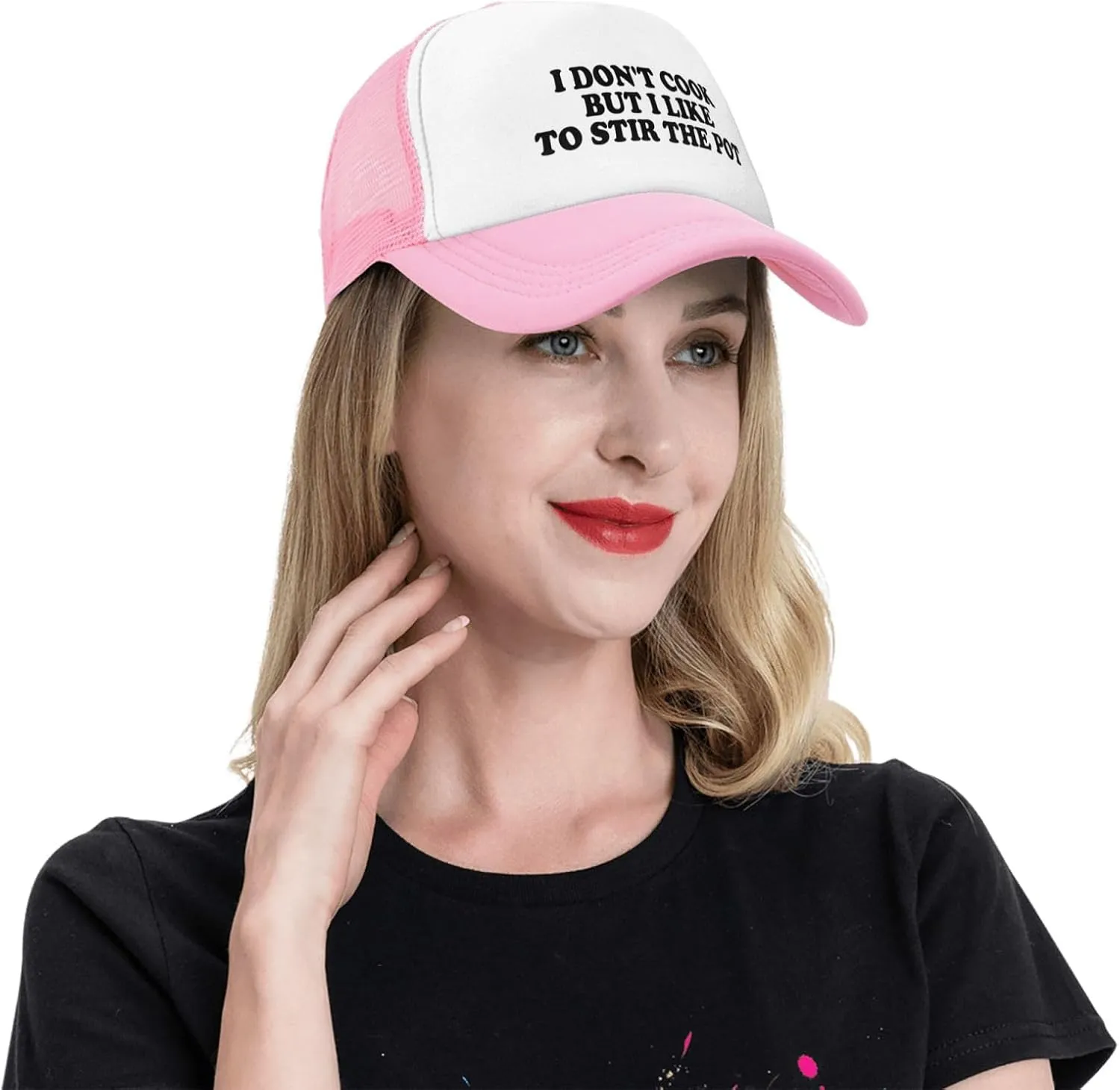 I Don't Cook But I Like to Stir The Pot Trucker Hat Funny Hats Men Women Adult Dirty Humor Vintage Baseball Cap