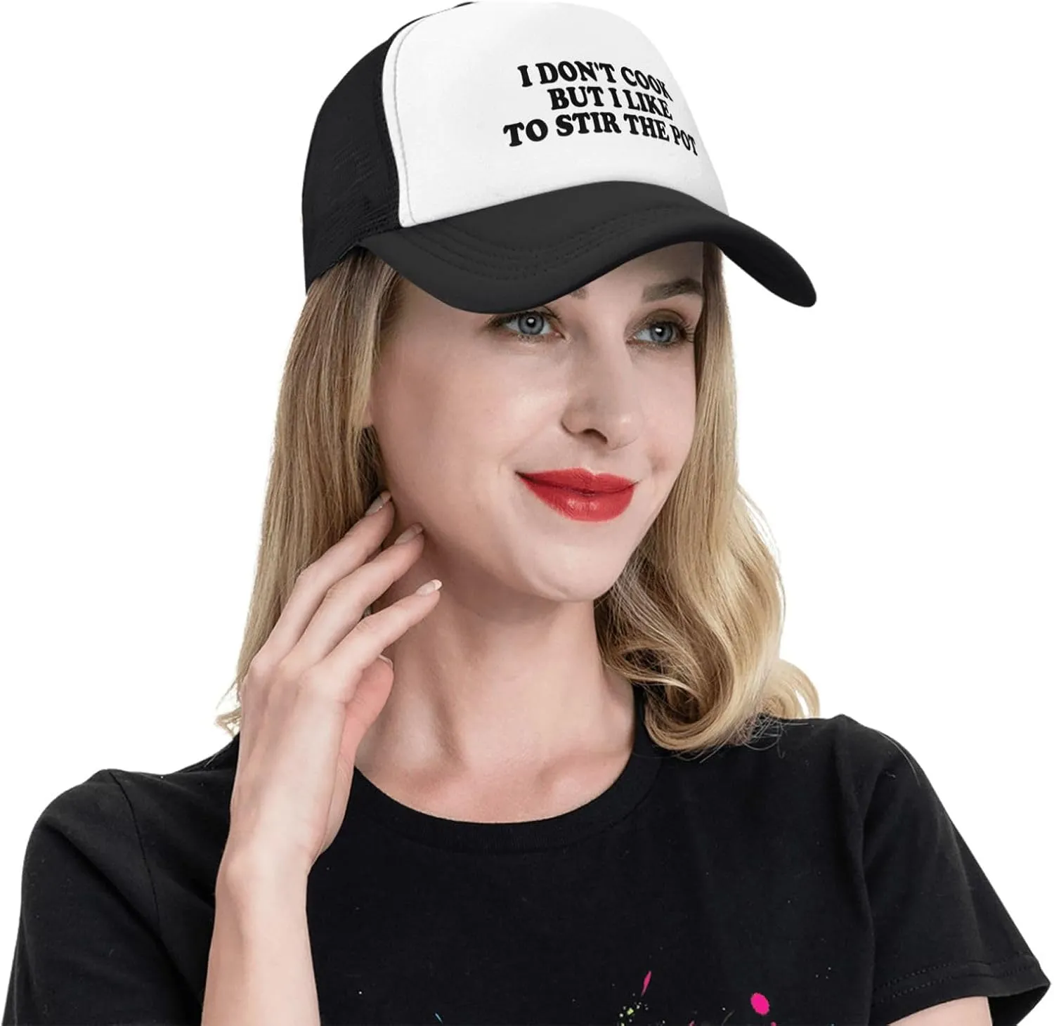 I Don't Cook But I Like to Stir The Pot Trucker Hat Funny Hats Men Women Adult Dirty Humor Vintage Baseball Cap
