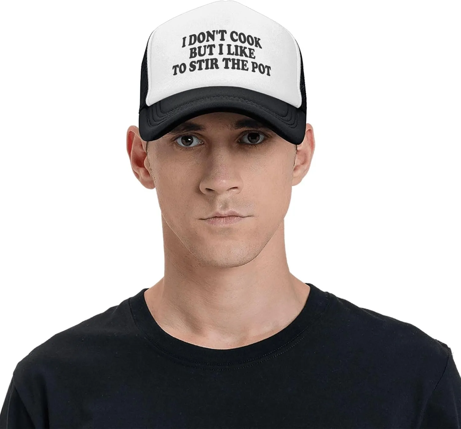 I Don't Cook But I Like to Stir The Pot Trucker Hat Funny Hats Men Women Adult Dirty Humor Vintage Baseball Cap