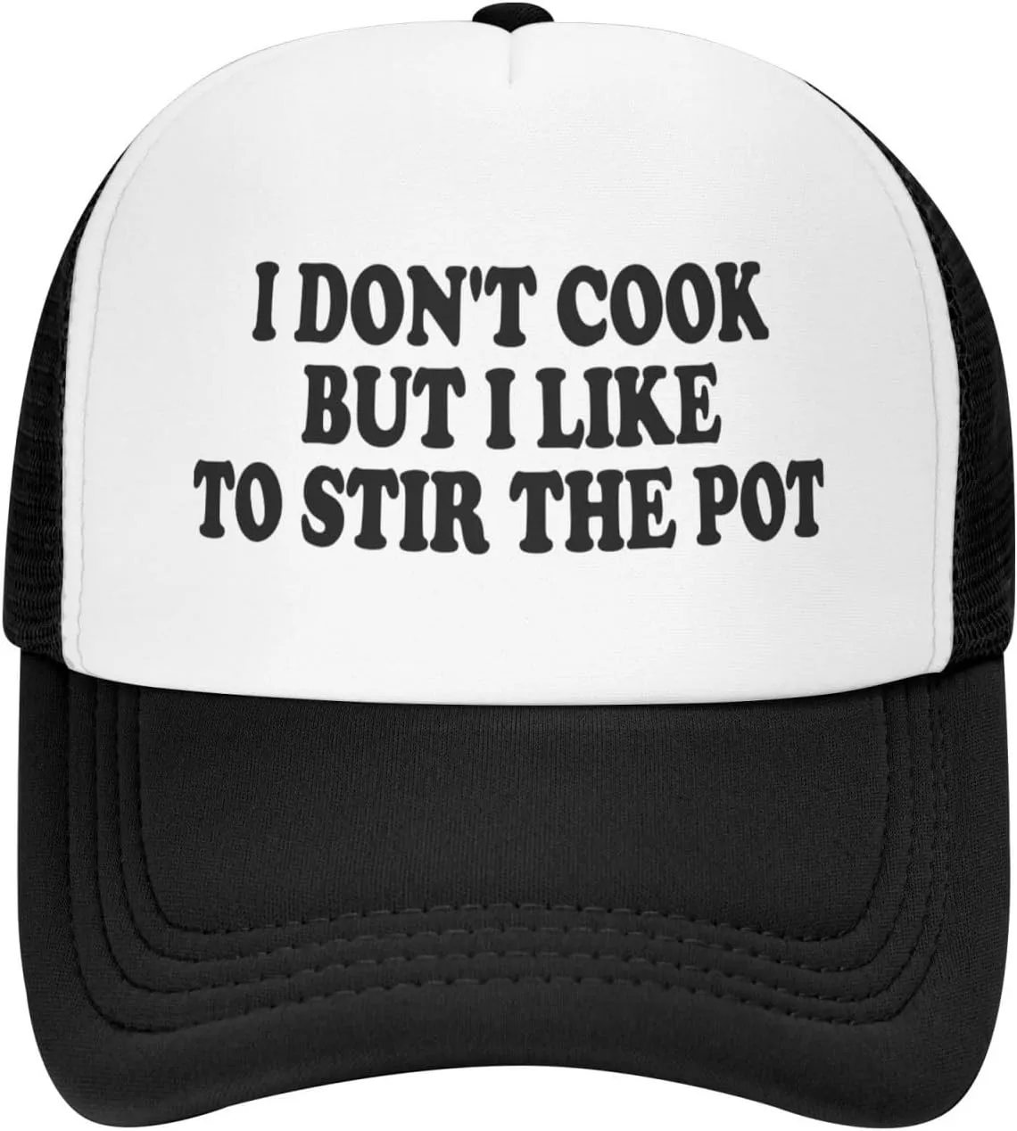 I Don't Cook But I Like to Stir The Pot Trucker Hat Funny Hats Men Women Adult Dirty Humor Vintage Baseball Cap