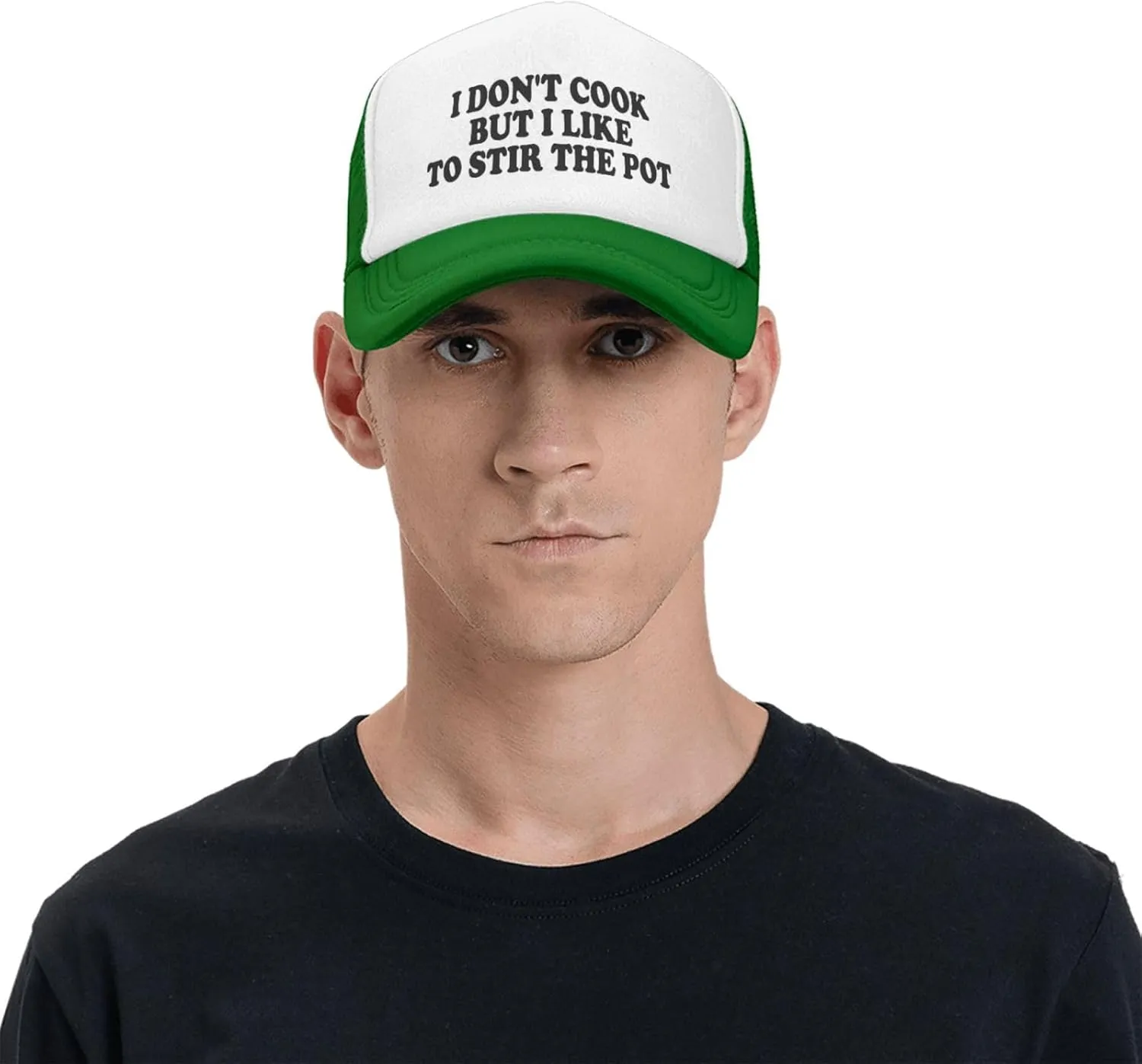 I Don't Cook But I Like to Stir The Pot Trucker Hat Funny Hats Men Women Adult Dirty Humor Vintage Baseball Cap