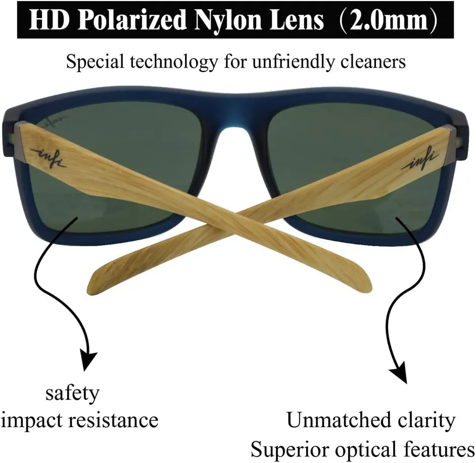 INFI Polarized Sunglasses for Men Fishing Driving Running Mirrored Glasses UV400 Protectiont