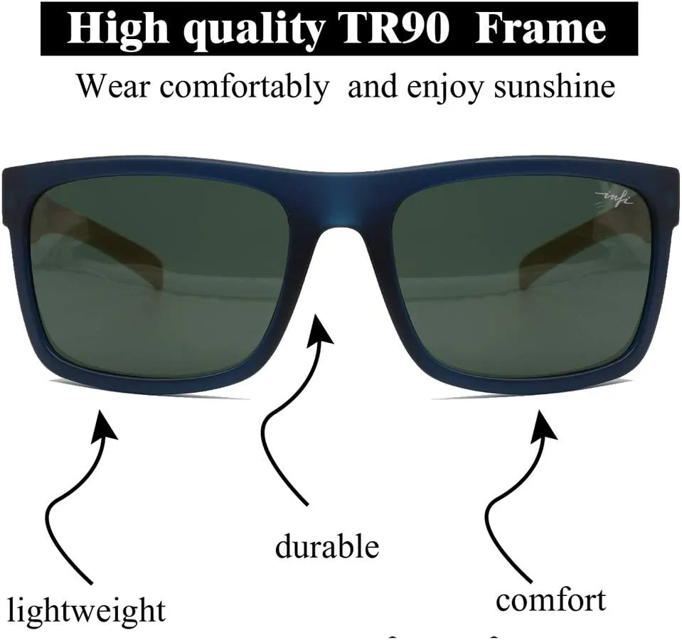 INFI Polarized Sunglasses for Men Fishing Driving Running Mirrored Glasses UV400 Protectiont