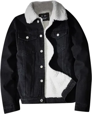 Jackets for Men Men's Autumn Winter Pocket Button Flick Denim Fashion Loose Jacket Top Coat Jackets