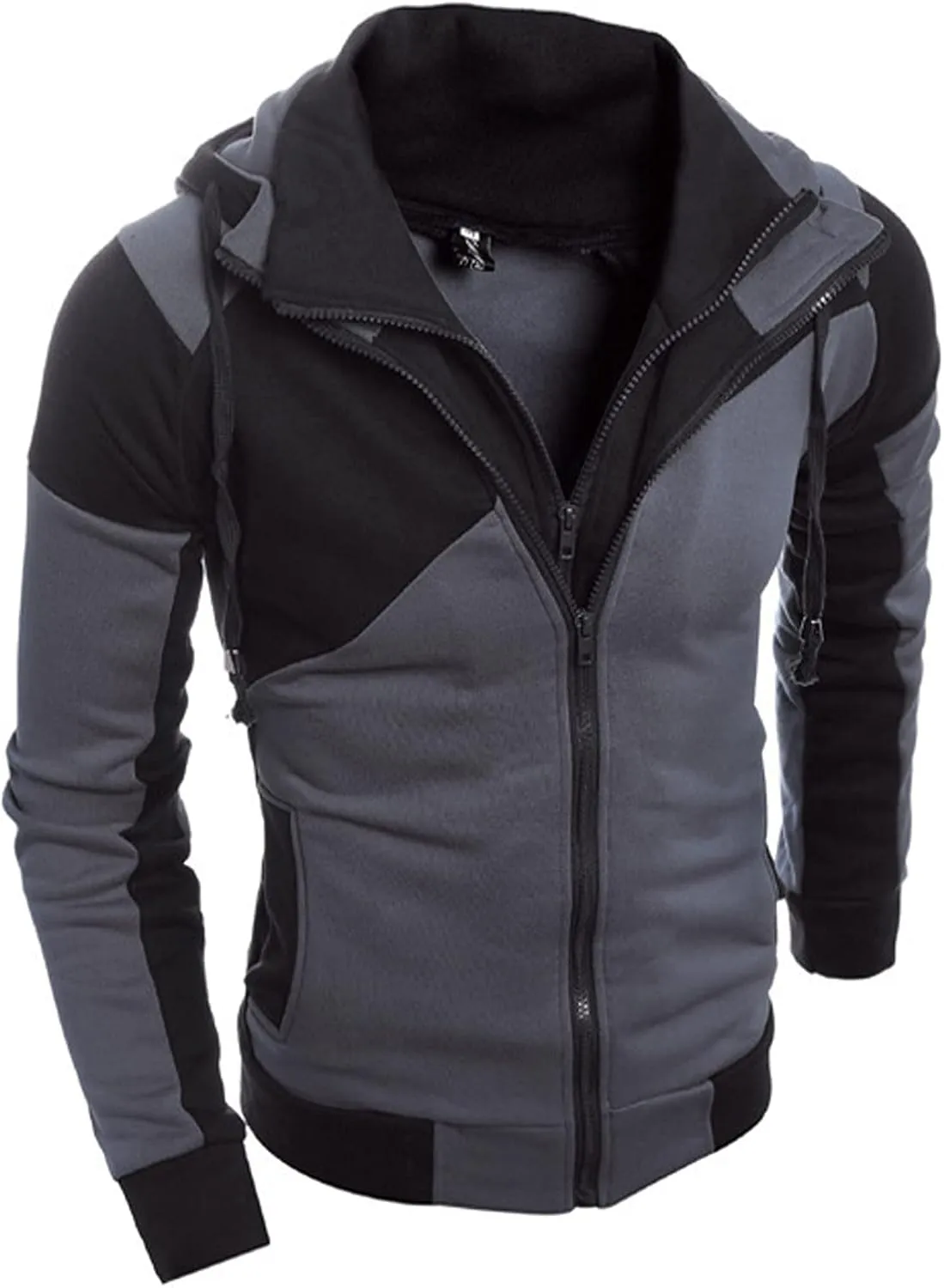 Jackets For Men With Hoodie Long Sleeve Hooded Sweatshirt Sports Outdoor Running Biking With Zip Pockets, S-4XL