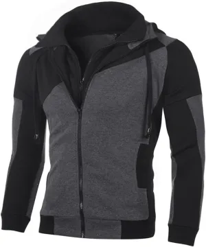 Jackets For Men With Hoodie Long Sleeve Hooded Sweatshirt Sports Outdoor Running Biking With Zip Pockets, S-4XL