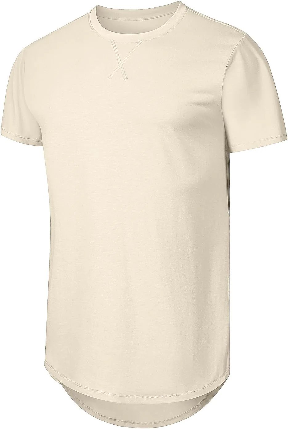 JMIERR Mens 3 Pack Cotton Hipster Hip Hop Longline Crewneck T-Shirt