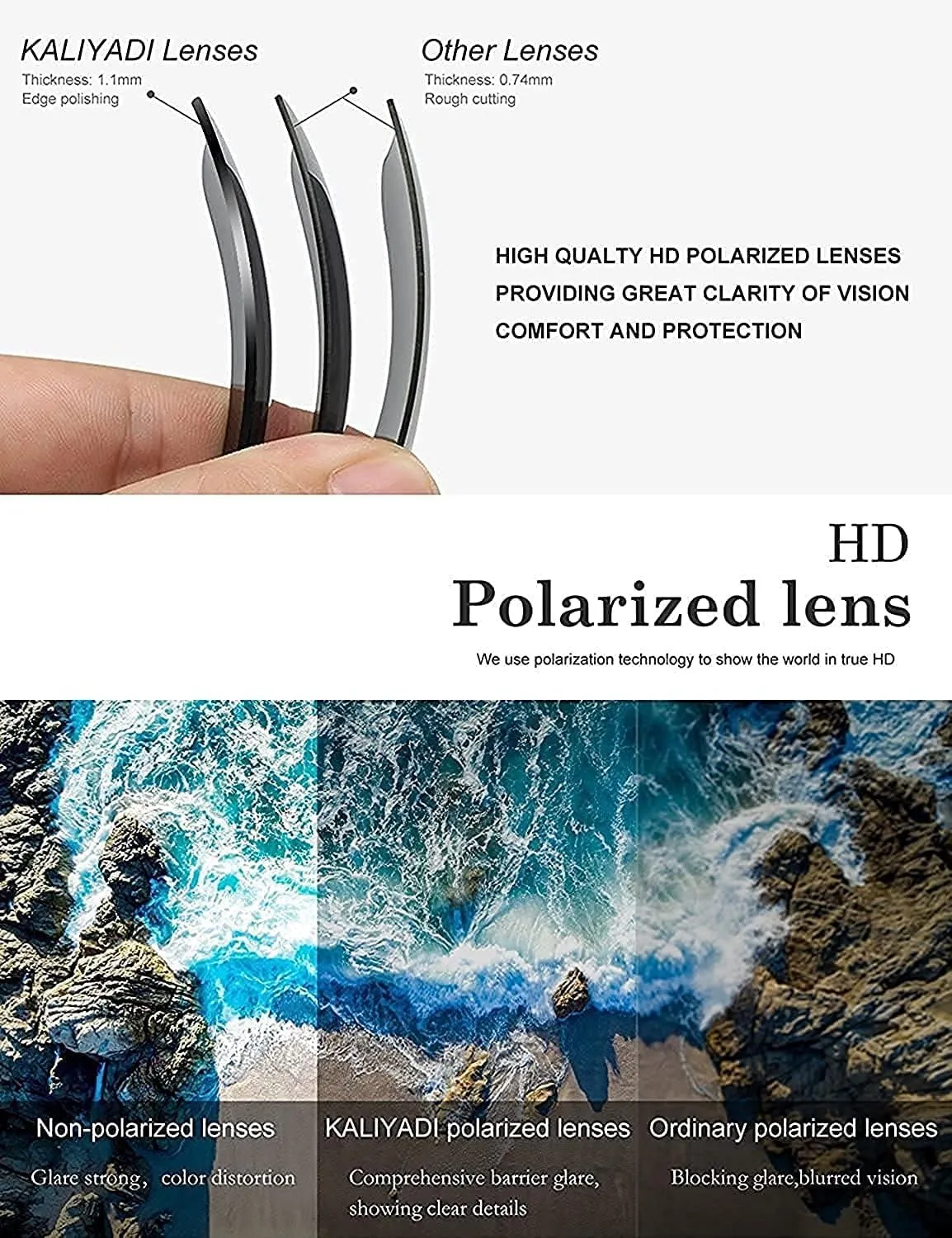 KALIYADI Sunglasses Men Polarized for Mens and Womens Unisex Sun Glasses for Driving UV Protection