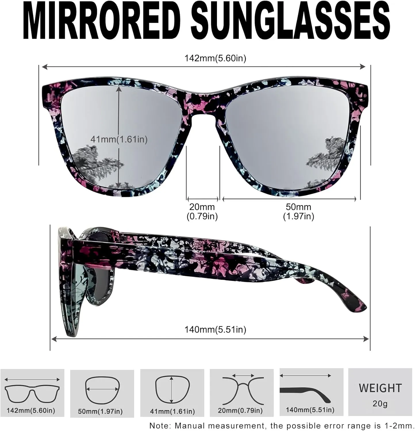 KANASTAL Polarized Sunglasses for Men Women UV400 Classic Square Design Sun Glasses Fashion Shades