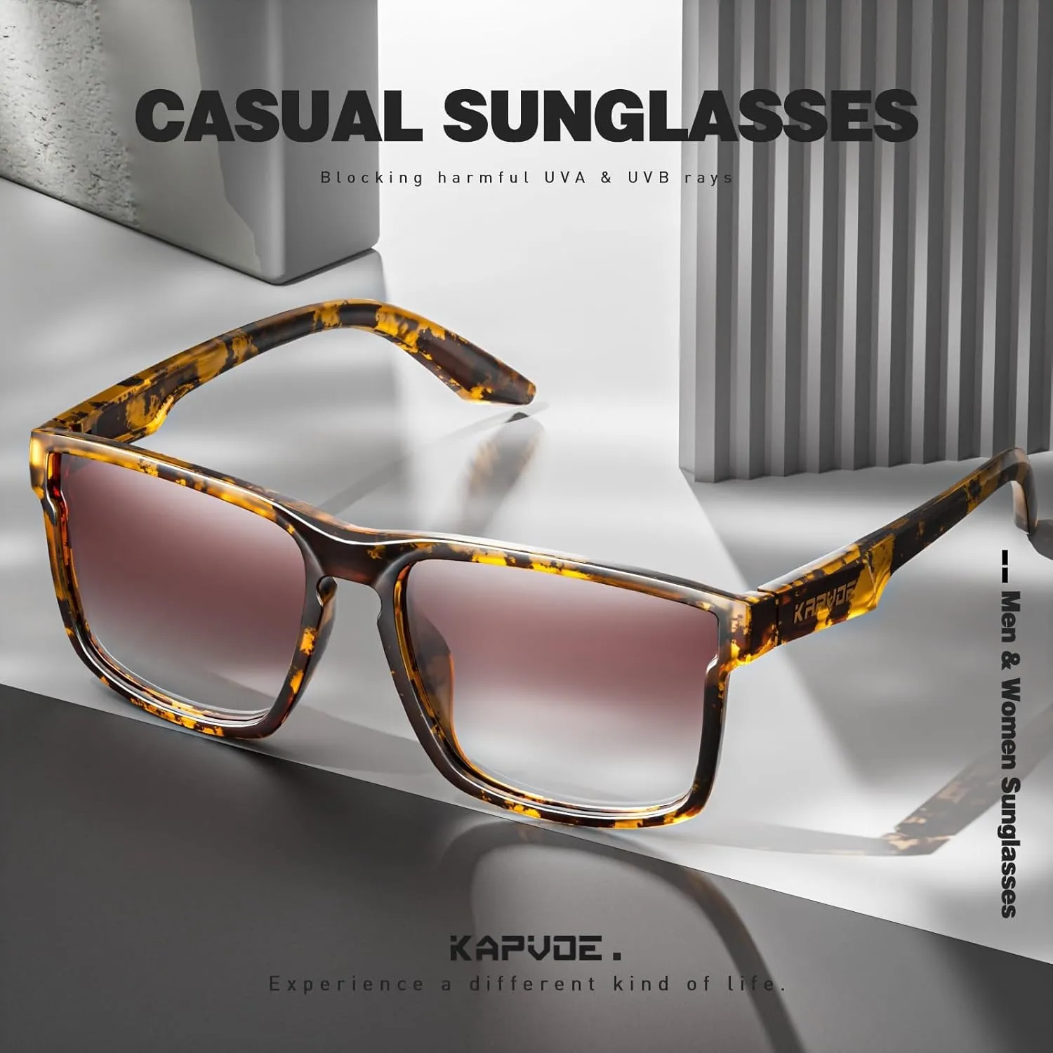 KAPVOE Polarized Sunglasses Men Women UV400 Protection Sport Glasses Driving Fishing Cycling Beach Golf Running - K116