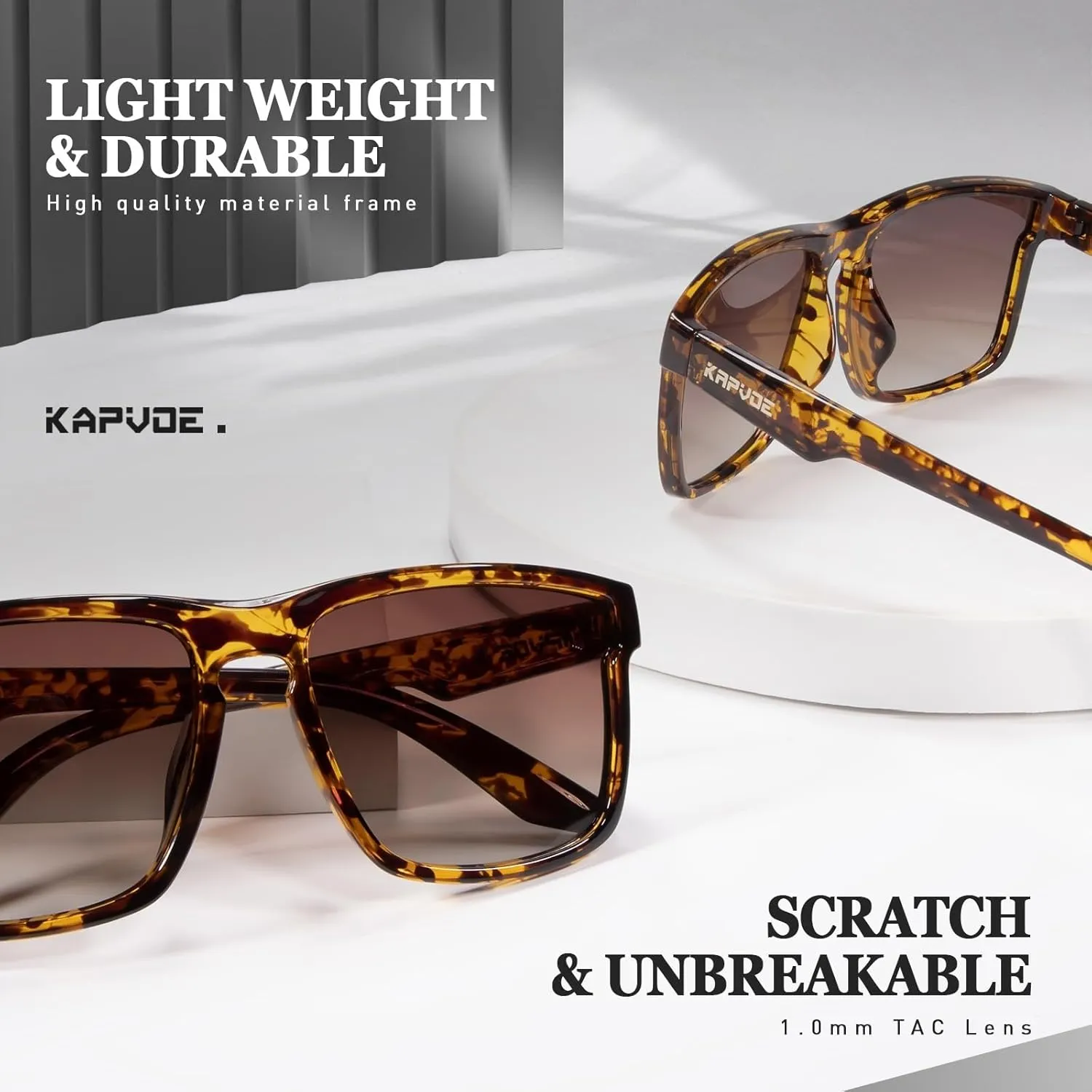 KAPVOE Polarized Sunglasses Men Women UV400 Protection Sport Glasses Driving Fishing Cycling Beach Golf Running - K116