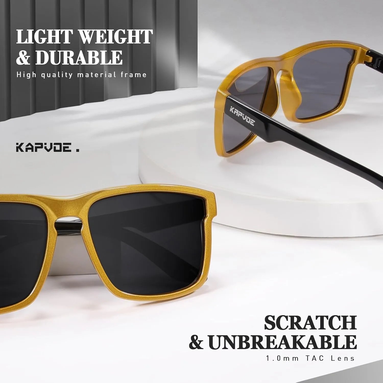 KAPVOE Polarized Sunglasses Men Women UV400 Protection Sport Glasses Driving Fishing Cycling Beach Golf Running - K116