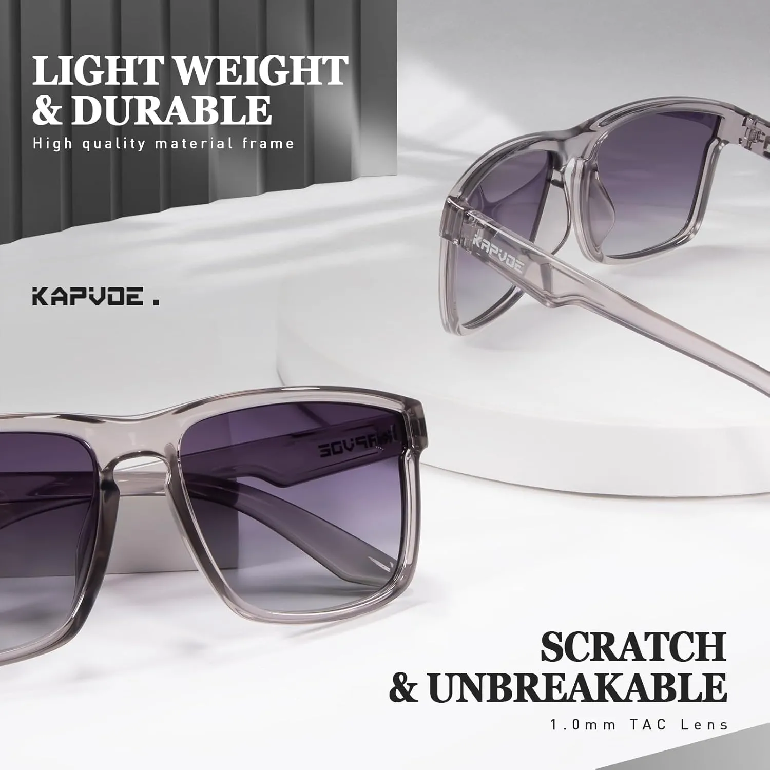 KAPVOE Polarized Sunglasses Men Women UV400 Protection Sport Glasses Driving Fishing Cycling Beach Golf Running - K116