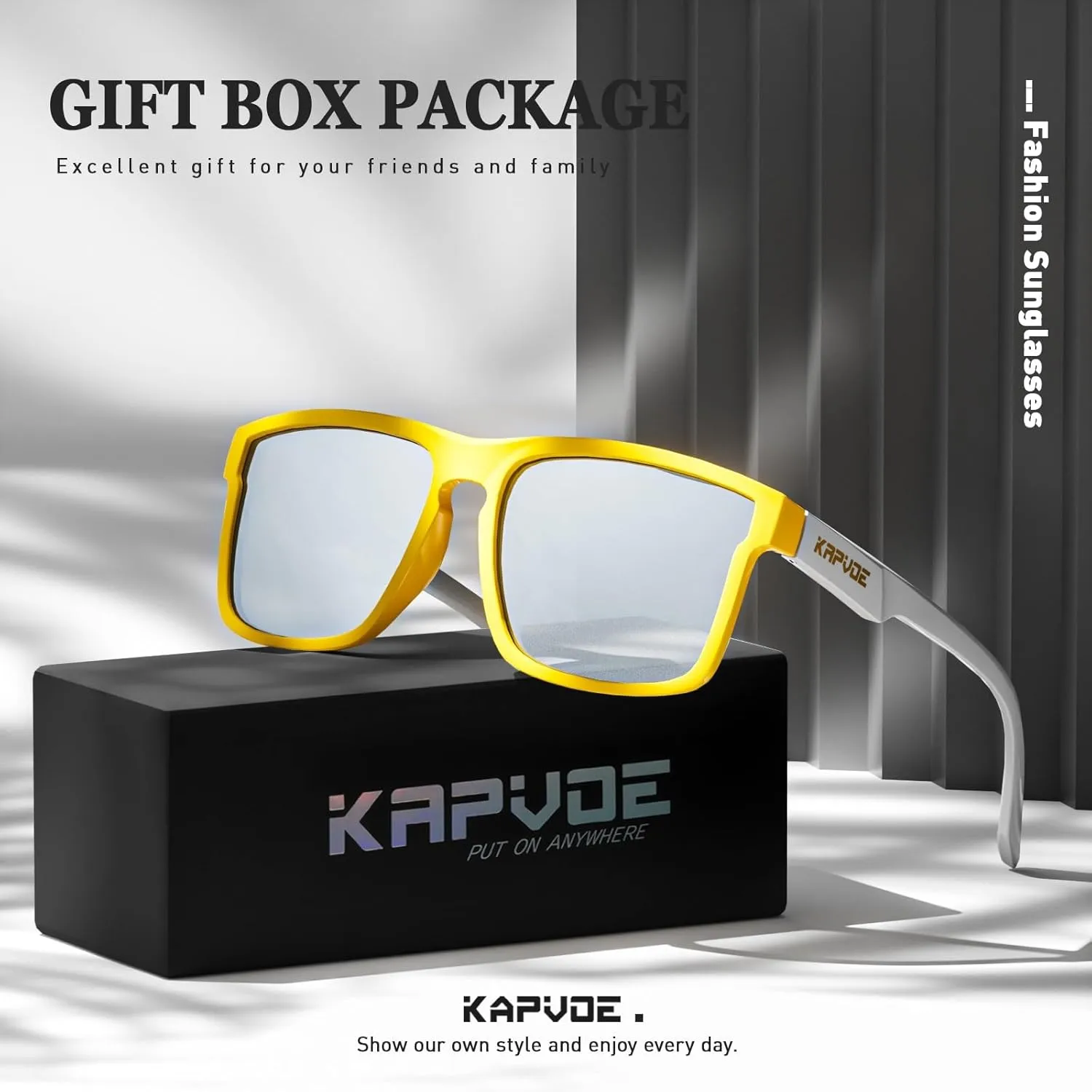 KAPVOE Polarized Sunglasses Men Women UV400 Protection Sport Glasses Driving Fishing Cycling Beach Golf Running - K116
