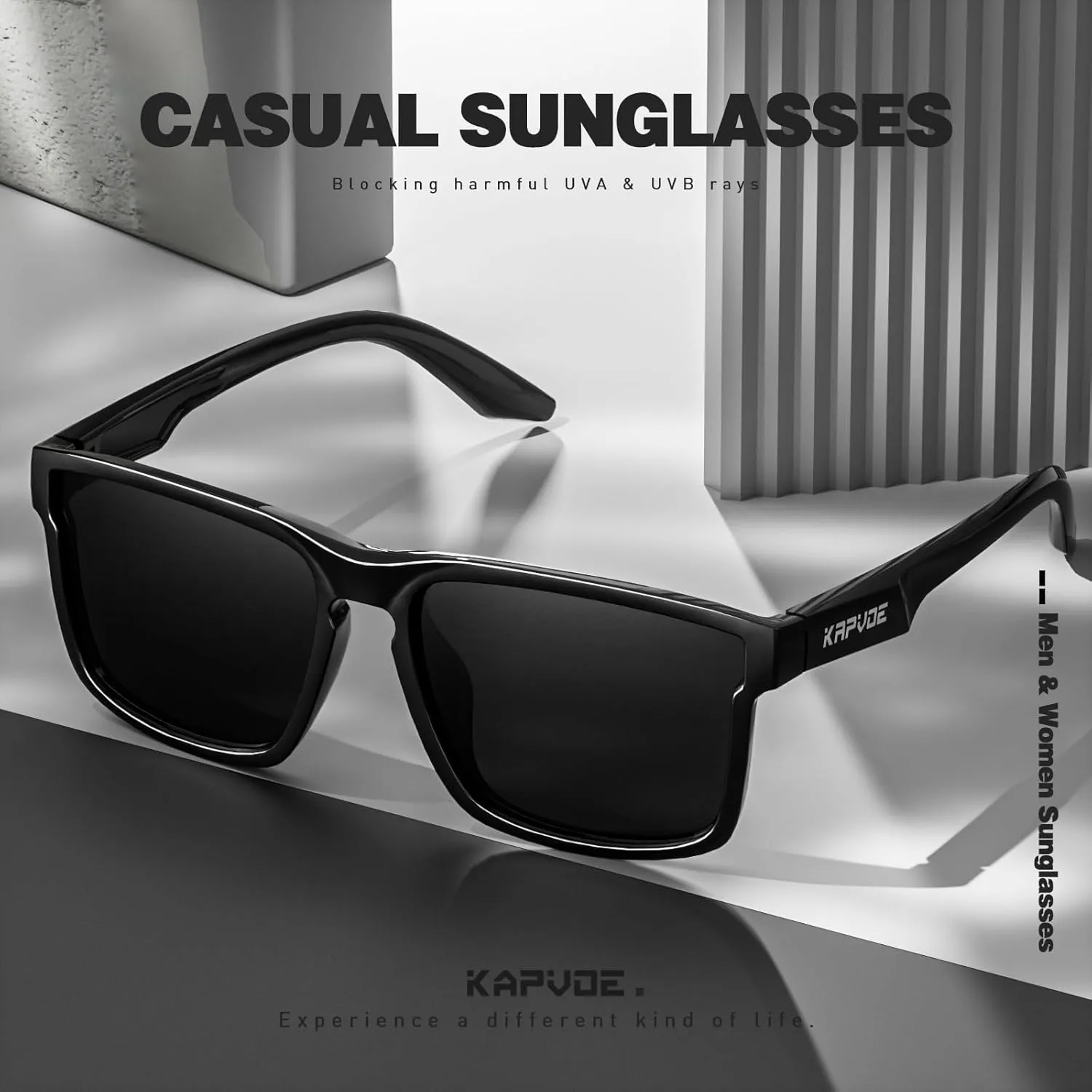 KAPVOE Polarized Sunglasses Men Women UV400 Protection Sport Glasses Driving Fishing Cycling Beach Golf Running - K116