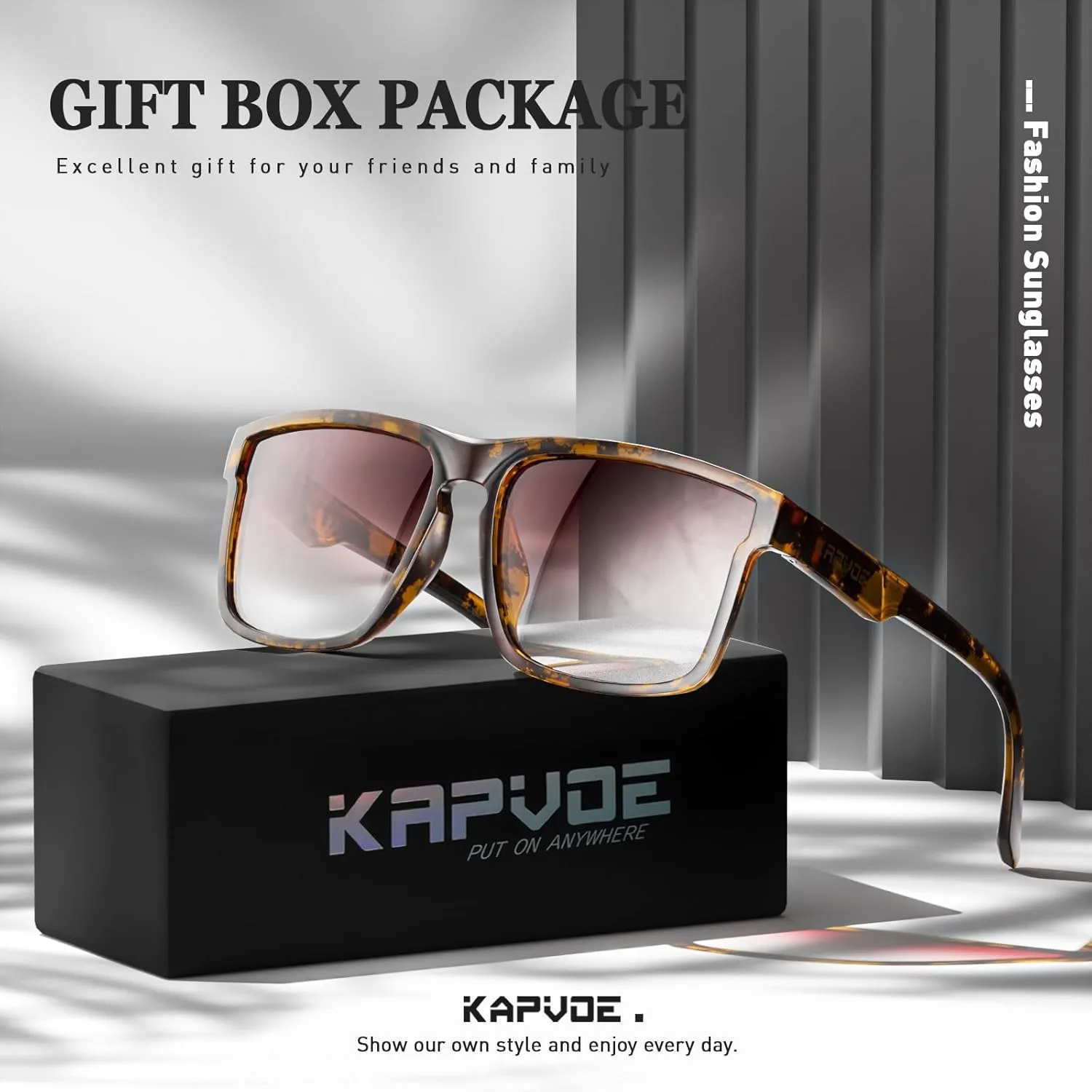 KAPVOE Polarized Sunglasses Men Women UV400 Protection Sport Glasses Driving Fishing Cycling Beach Golf Running - K116