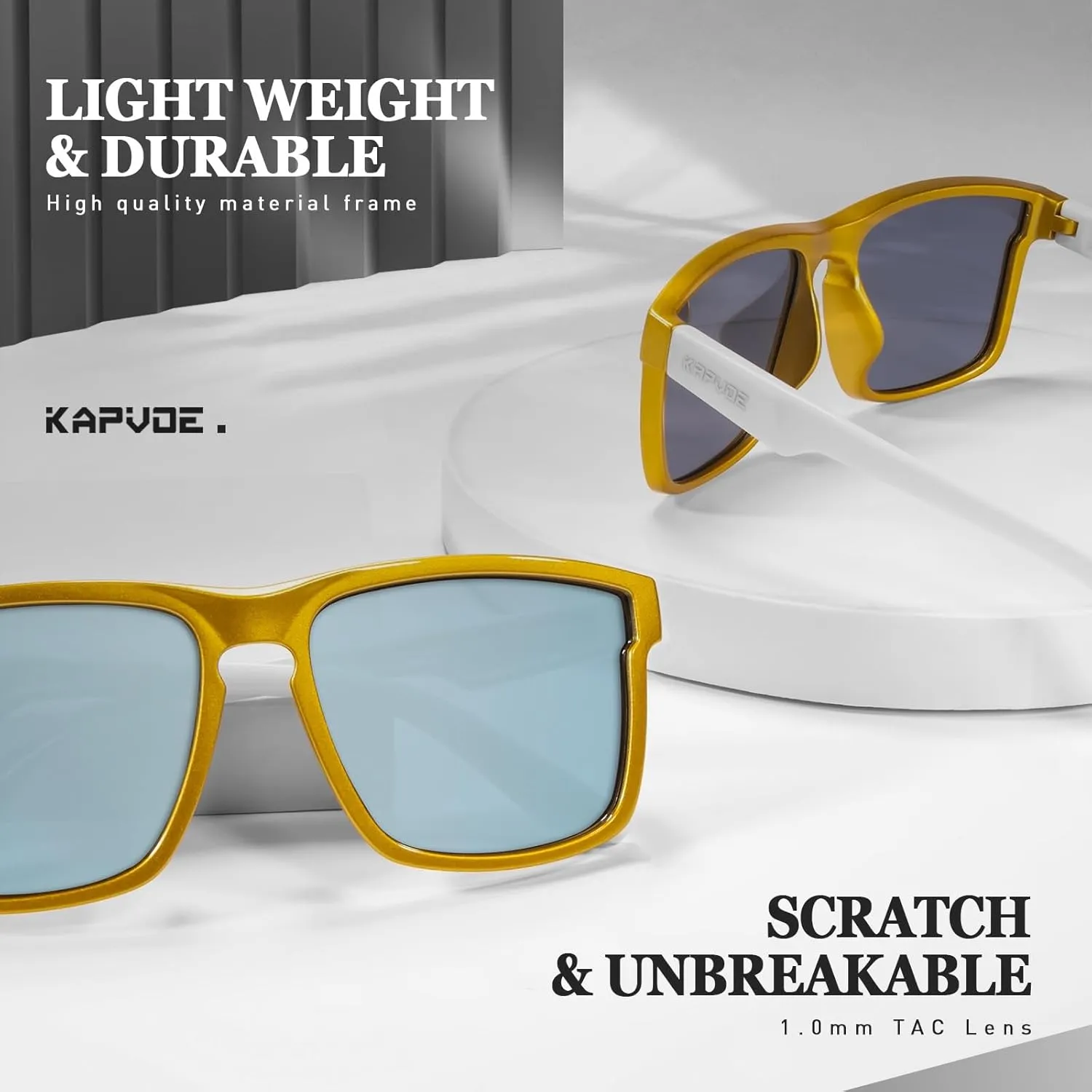 KAPVOE Polarized Sunglasses Men Women UV400 Protection Sport Glasses Driving Fishing Cycling Beach Golf Running - K116