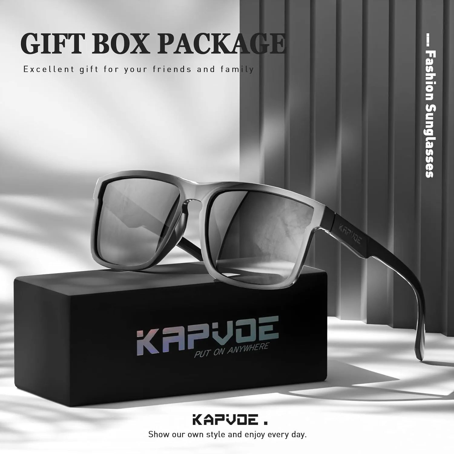 KAPVOE Polarized Sunglasses Men Women UV400 Protection Sport Glasses Driving Fishing Cycling Beach Golf Running - K116