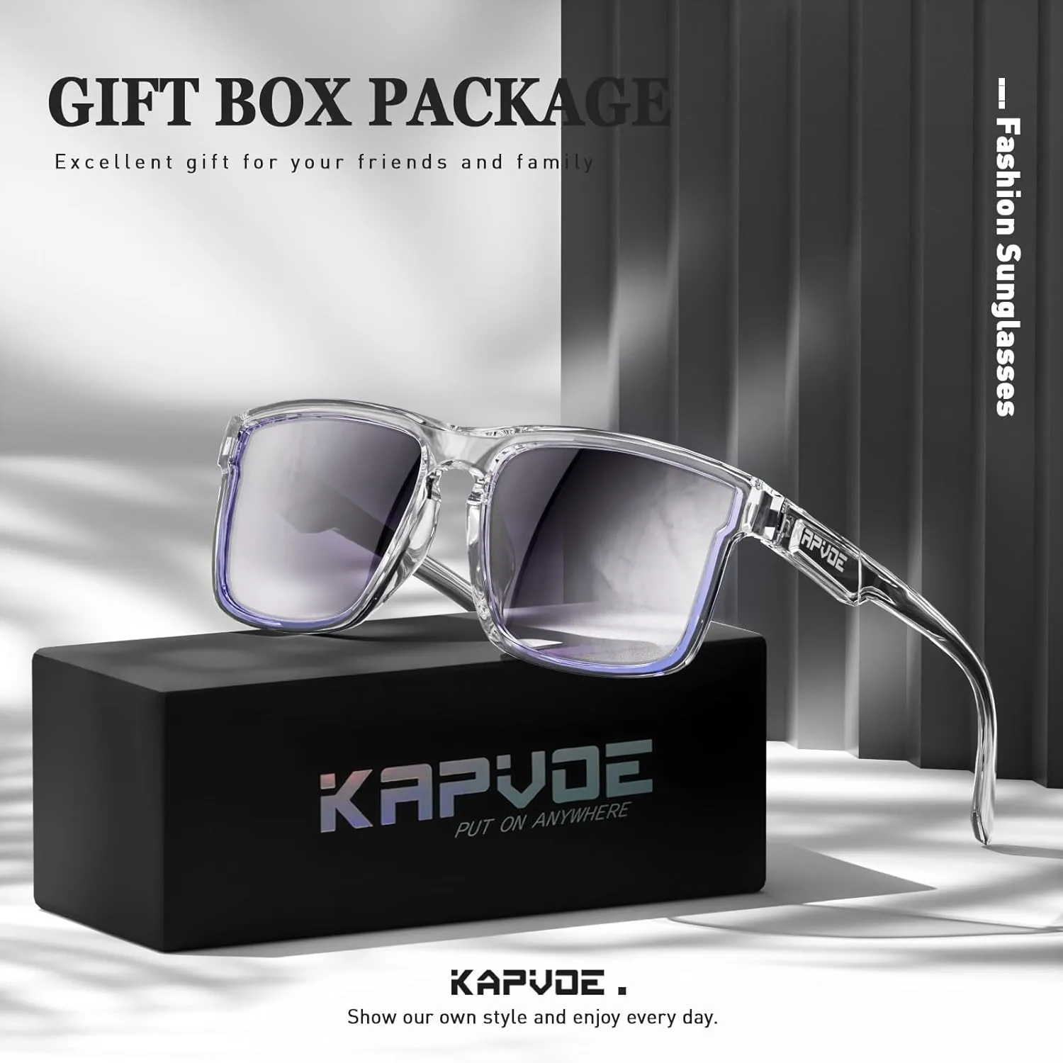 KAPVOE Polarized Sunglasses Men Women UV400 Protection Sport Glasses Driving Fishing Cycling Beach Golf Running - K116