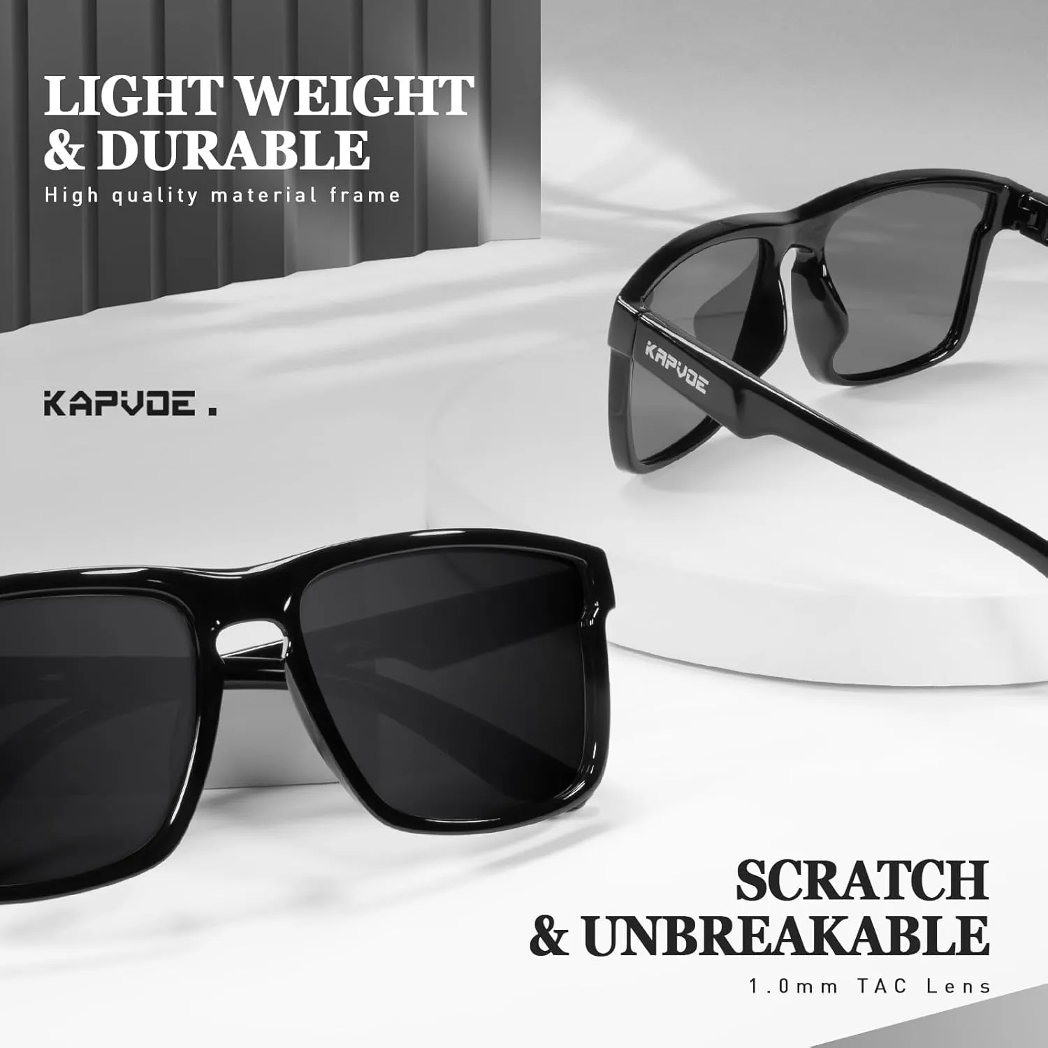KAPVOE Polarized Sunglasses Men Women UV400 Protection Sport Glasses Driving Fishing Cycling Beach Golf Running - K116