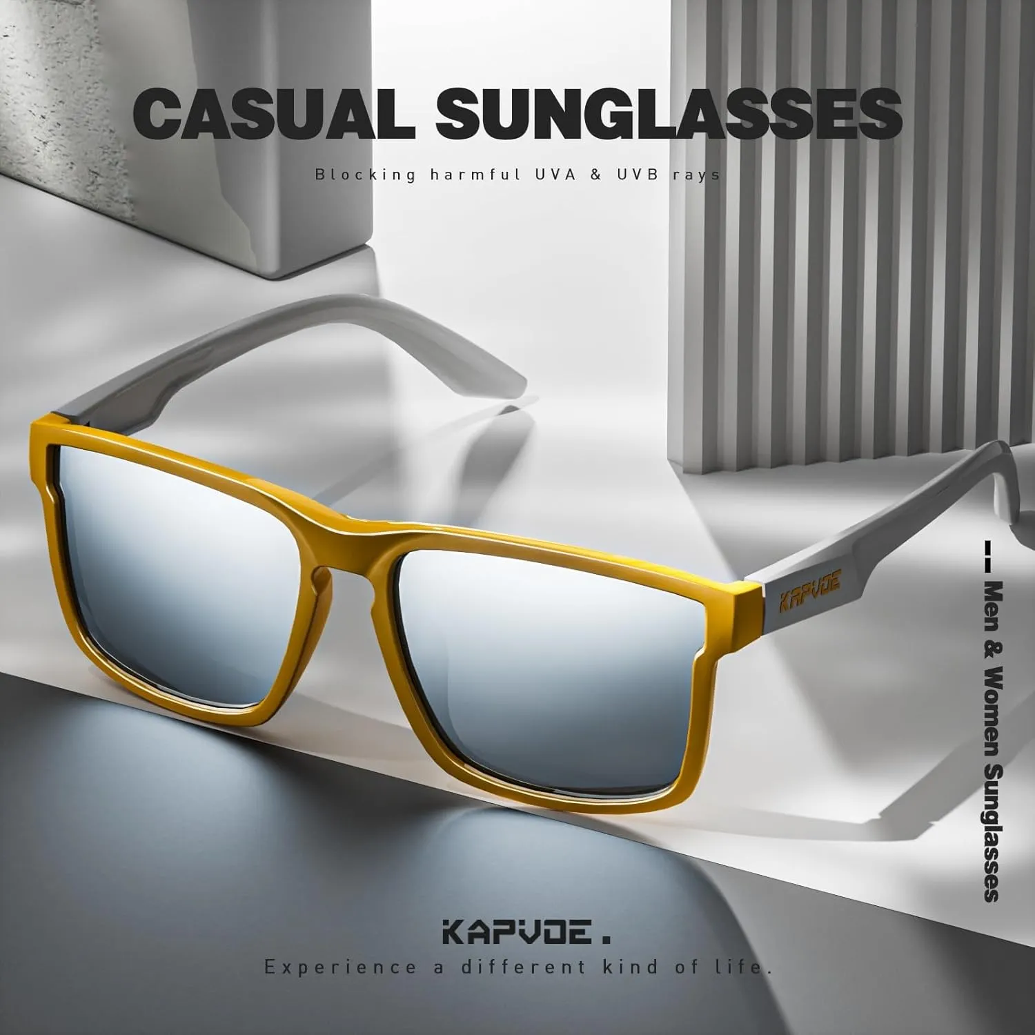 KAPVOE Polarized Sunglasses Men Women UV400 Protection Sport Glasses Driving Fishing Cycling Beach Golf Running - K116