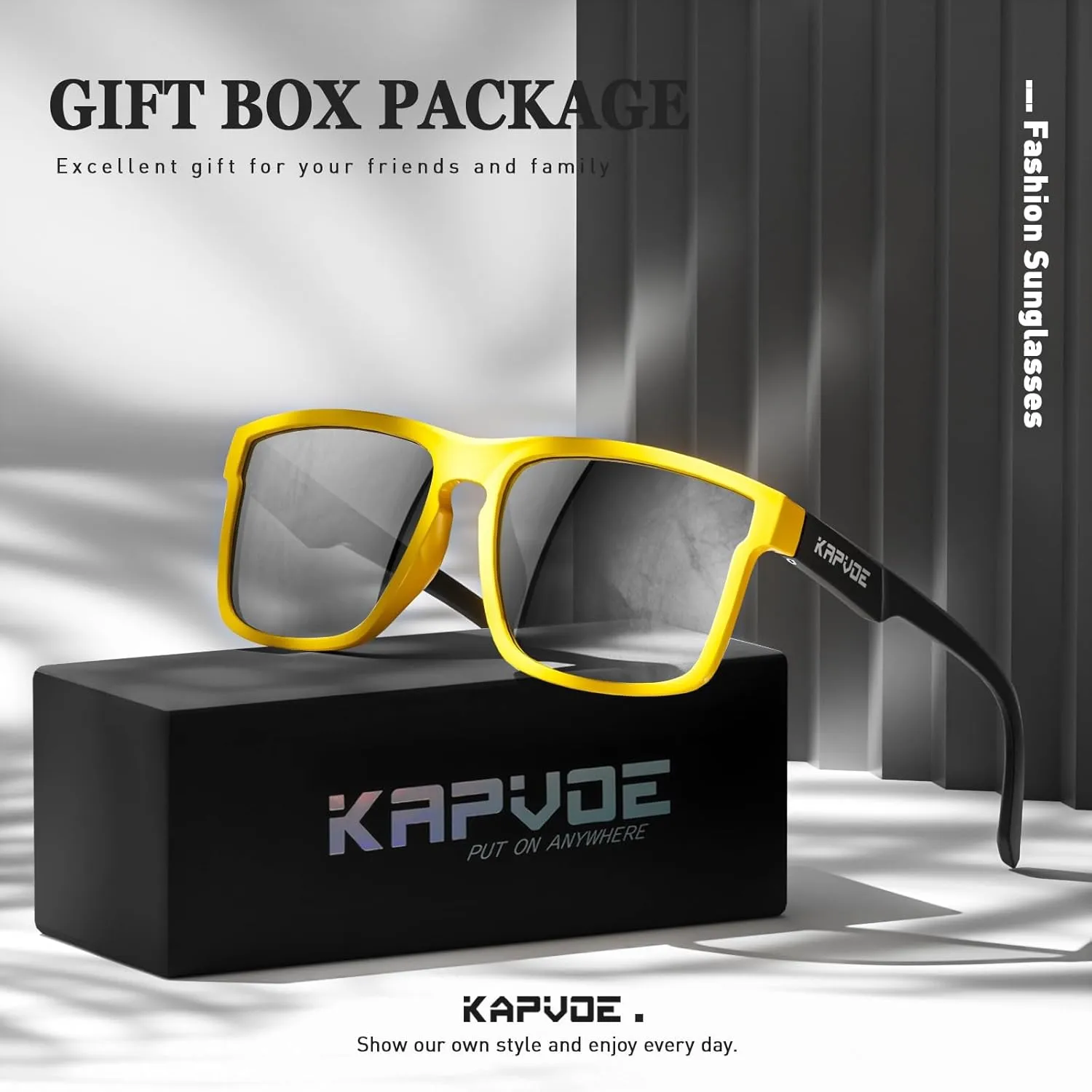 KAPVOE Polarized Sunglasses Men Women UV400 Protection Sport Glasses Driving Fishing Cycling Beach Golf Running - K116