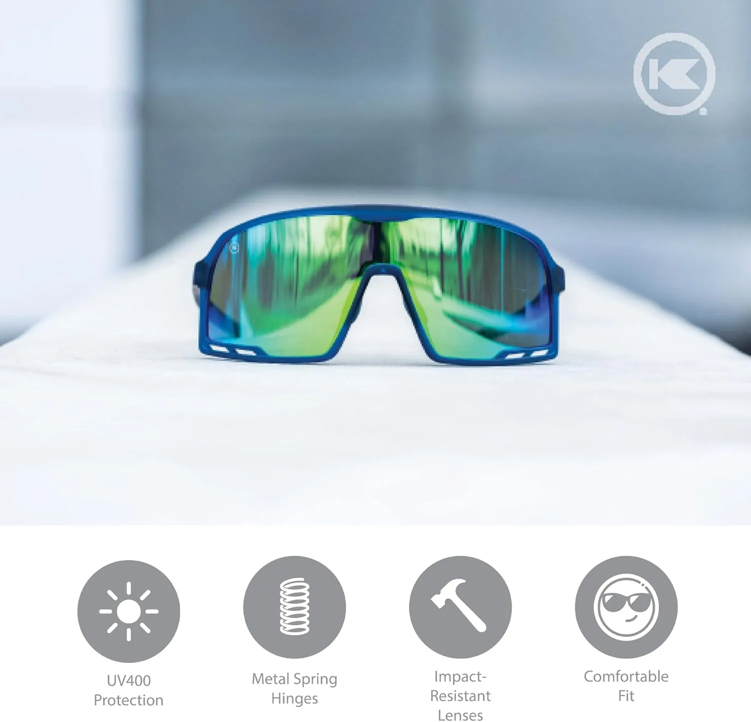 Knockaround Campeones Wraparound Sunglasses for Men and Women - Performance Lenses with Full UV400 Protection