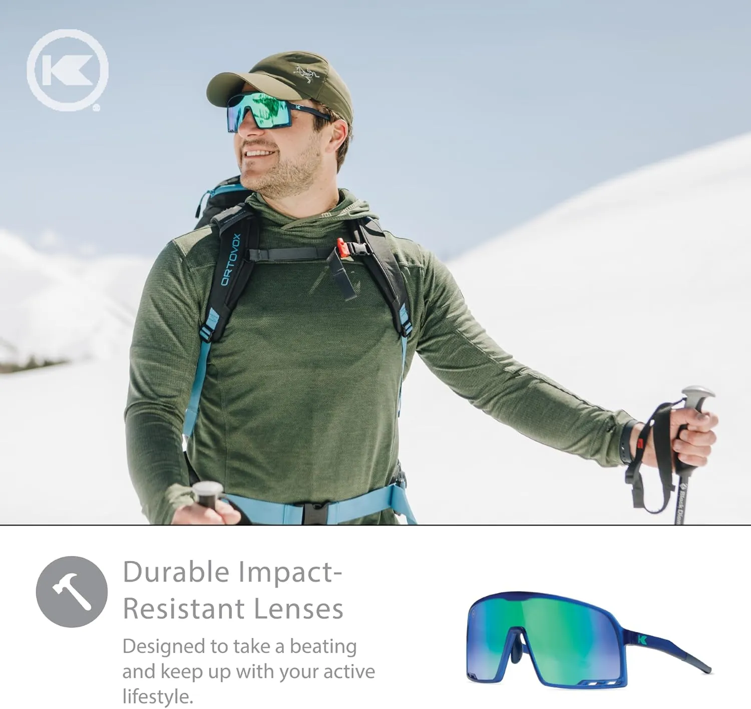 Knockaround Campeones Wraparound Sunglasses for Men and Women - Performance Lenses with Full UV400 Protection