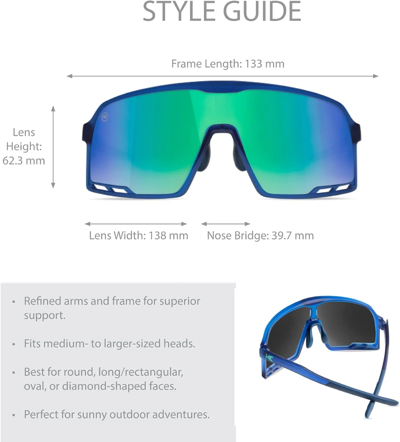 Knockaround Campeones Wraparound Sunglasses for Men and Women - Performance Lenses with Full UV400 Protection