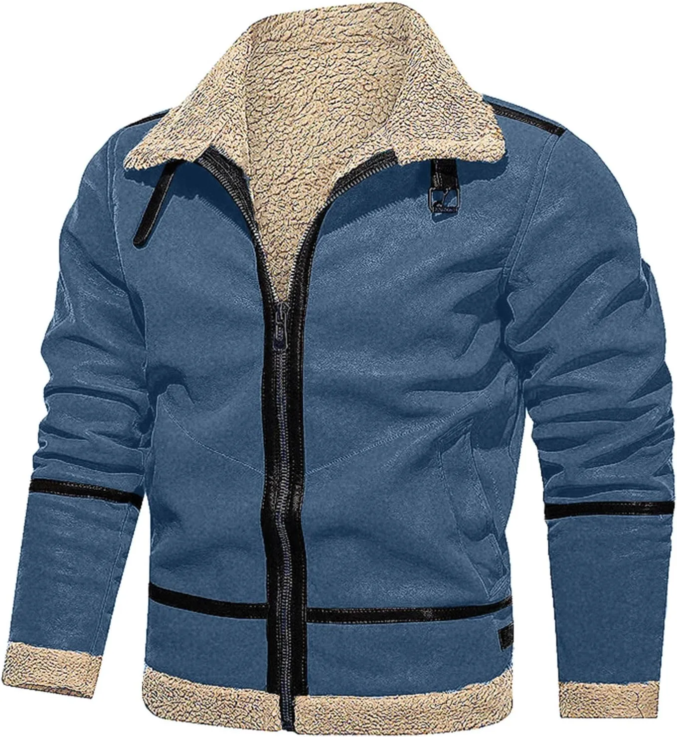 LCMTWX Men's Thicken Warm Winter Coat Stand Collar Knitted Splice Sweater Coat Casual Cardigan Stylish Outwear Winter