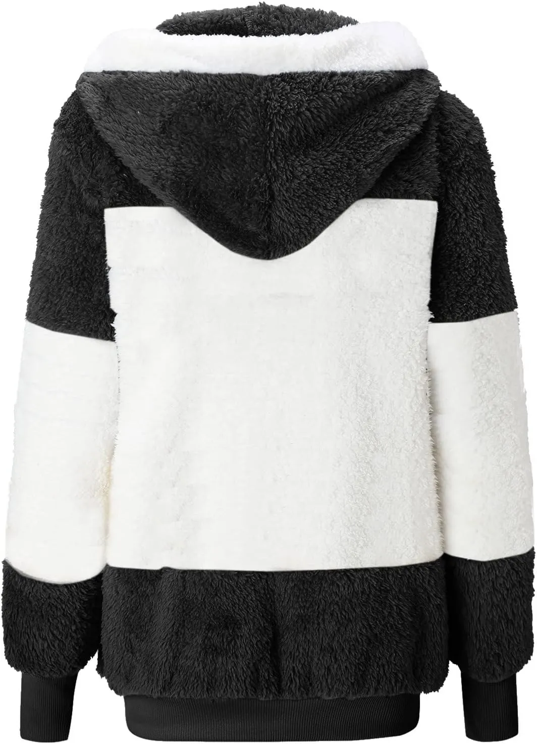 LCMTWX Winter Coats for Women 2023 Trendy Cute Hooded Pullover Sweatershirt Solid Artificial Full Zip Long Sleeve Casual