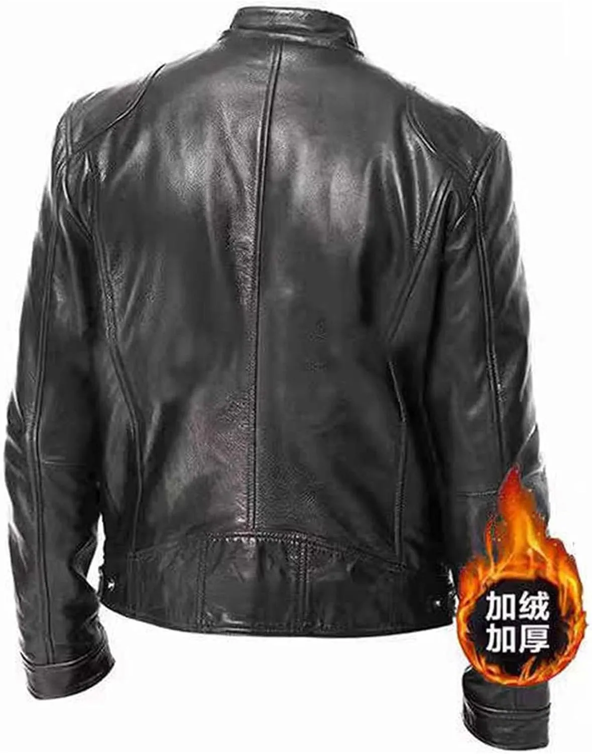 Leather Jackets for Men Slim Fit Motorcycle Biker Jackets Vintage Faux Leather Casual Bomber Coat With Pocket