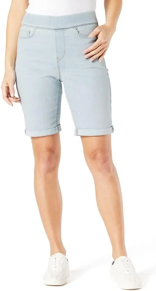 Levi Strauss Signature Gold Women's Totally Shaping Pull on Bermuda Shorts (Available in Plus Size)